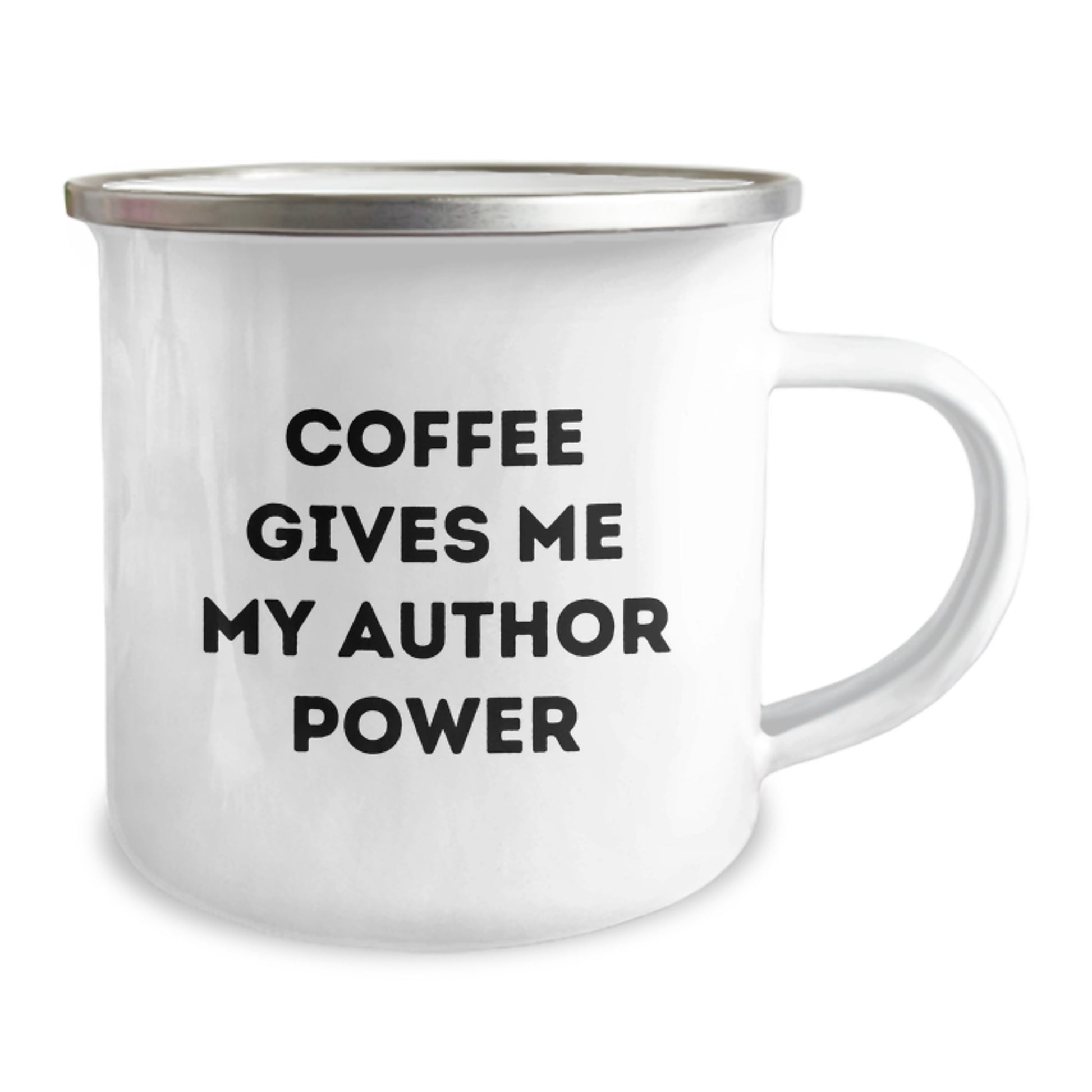 Author Power Mugs for Birthday Unique Gifts from Friends and Family - 'Coffee Gives Me My Author Power' Funny Camping Mug - Image 2
