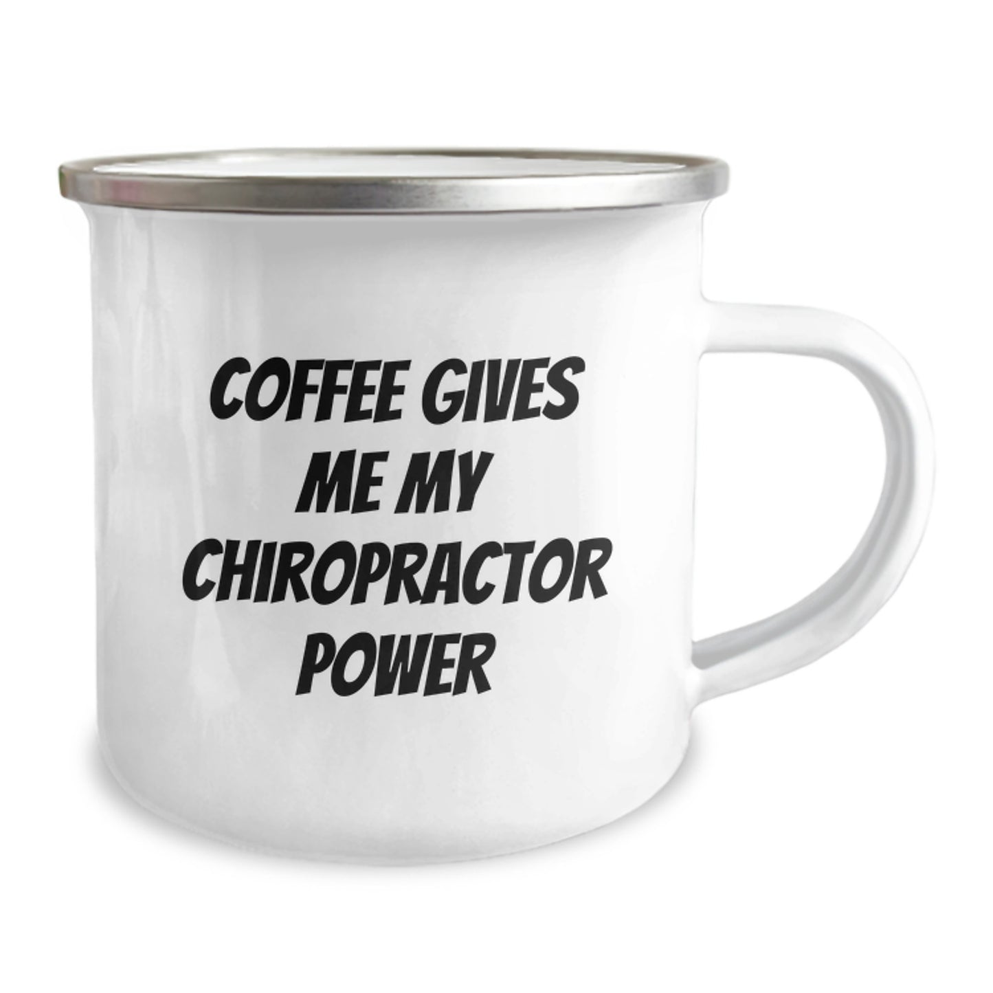 Funny Chiropractor Gifts for Him - Coffee Gives Me My Chiropractor Power Camping Mug for Chiropractor Lover, Unique Christmas Unique Gifts from Friends for Chiropractor - Image 2