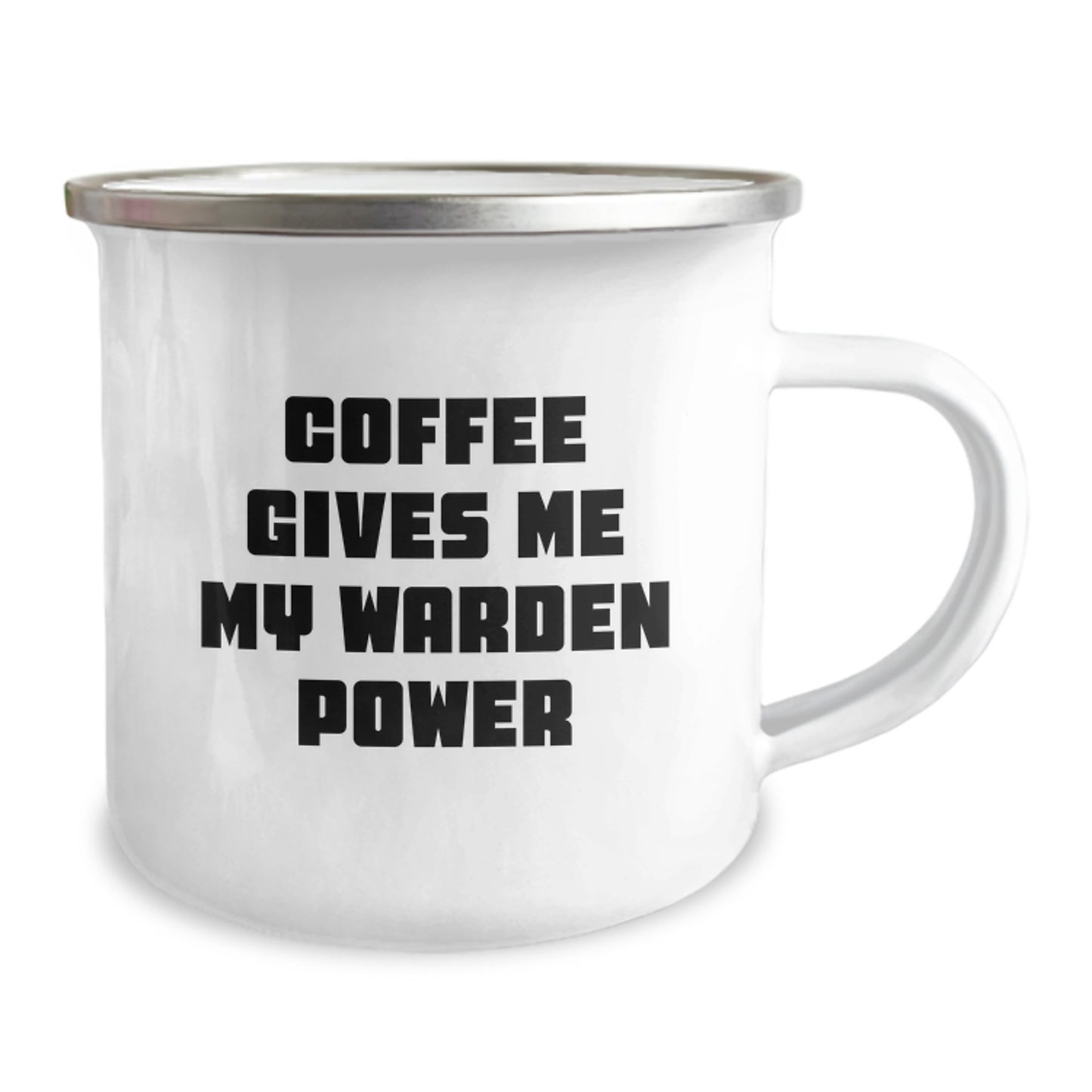 Warden Power Mug, Funny Graduation Gift from Family to Warden, Coffee Lovers, Camping Mug with Quote 'Coffee Gives Me My Warden Power', Unique Gifts for Warden, Friends, and Coworkers - Image 2