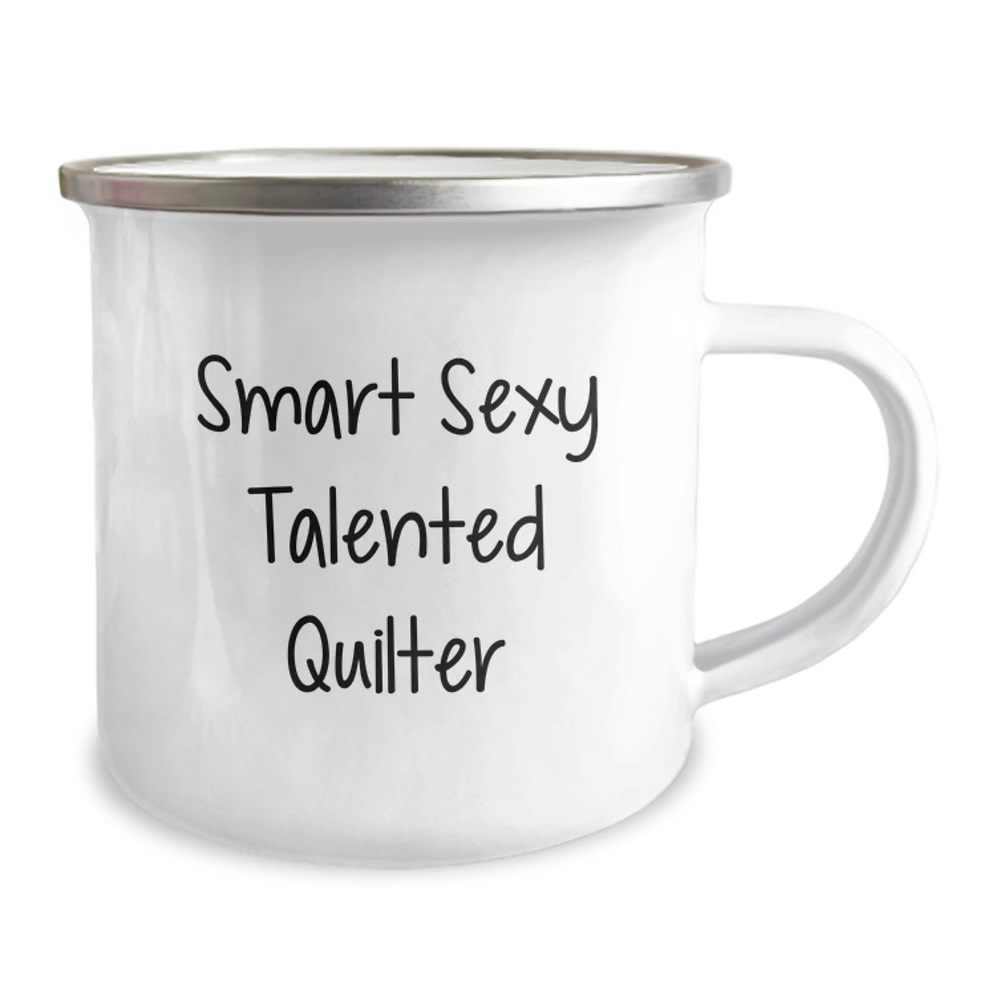 Smart Sexy Talented Quilter Gifts, Quilter Birthday Unique Gifts from Friends to Quilter, Funny Camping Mug - Image 2