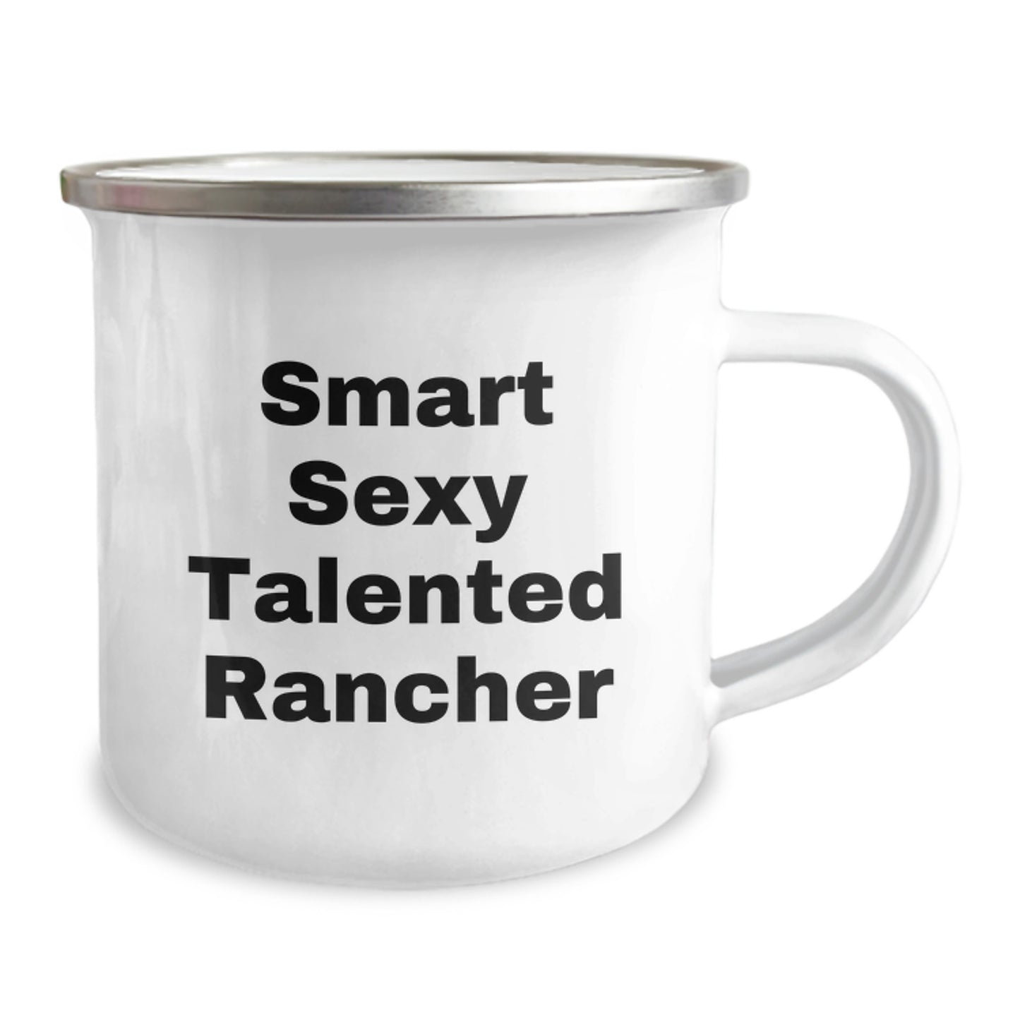 Funny Rancher Christmas Unique Gifts for Men, Smart Sexy Talented Rancher Quotes on Camping Mug, Gifts from Family - Image 2