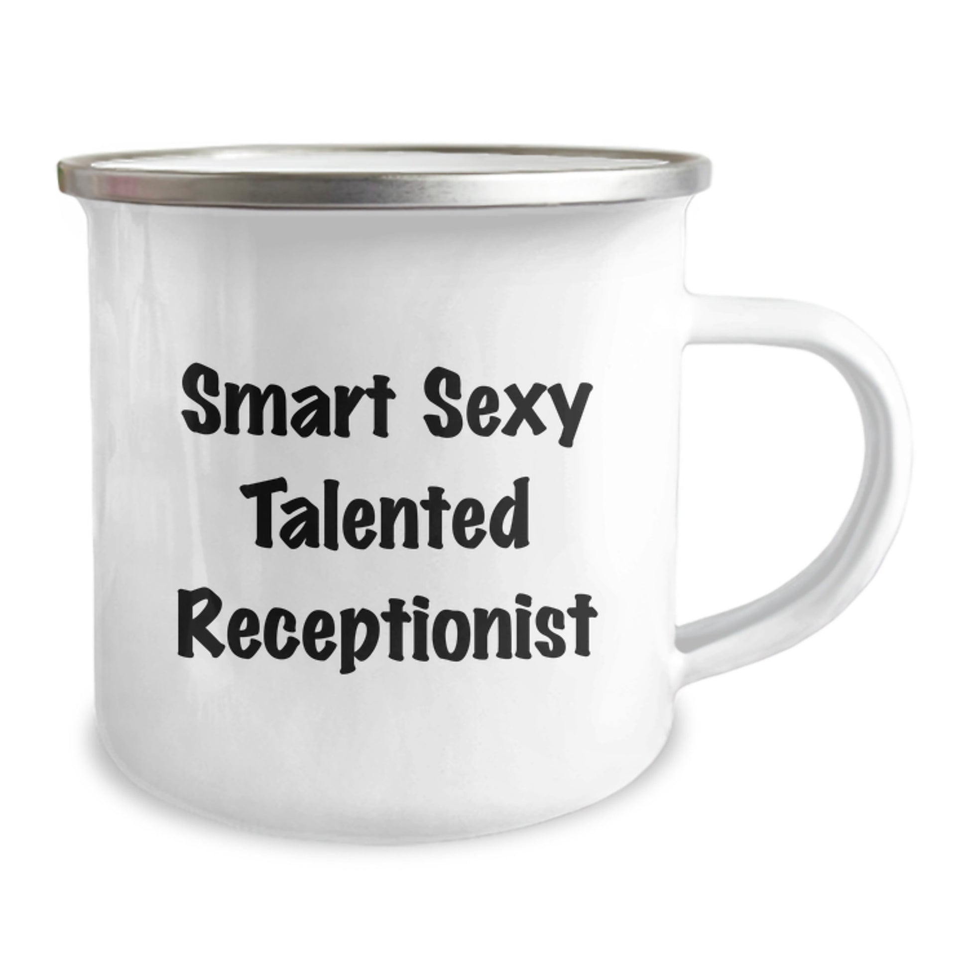 Smart Sexy Talented Receptionist Funny Gifts from Coworkers for Graduation Unique Camping Mug - Image 2