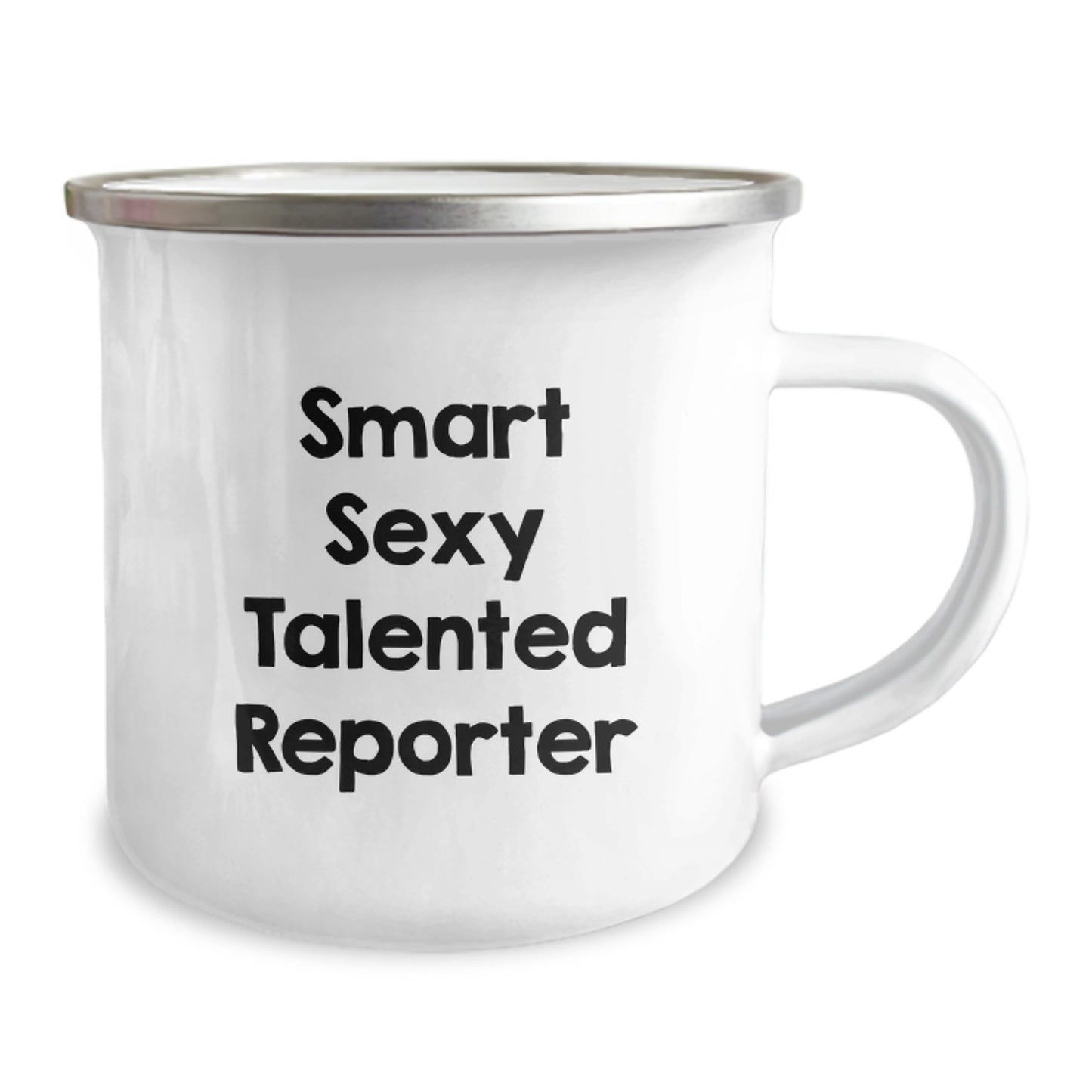 Funny Gifts for Reporter Friends - Smart Sexy Talented Reporter Camping Mug, Christmas Unique Gifts for Men, Women, Coworkers, Family from Friends - Image 2