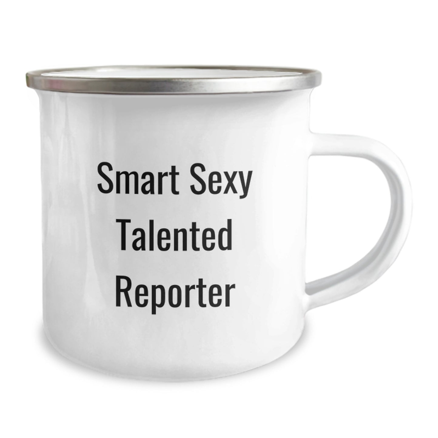 Funny Reporter Gifts from Friends - Smart Sexy Talented Reporter, Camping Mug for Men Women, Christmas Unique Gifts, Funny Quote for Reporters - 12 oz Stainless Steel - Image 2
