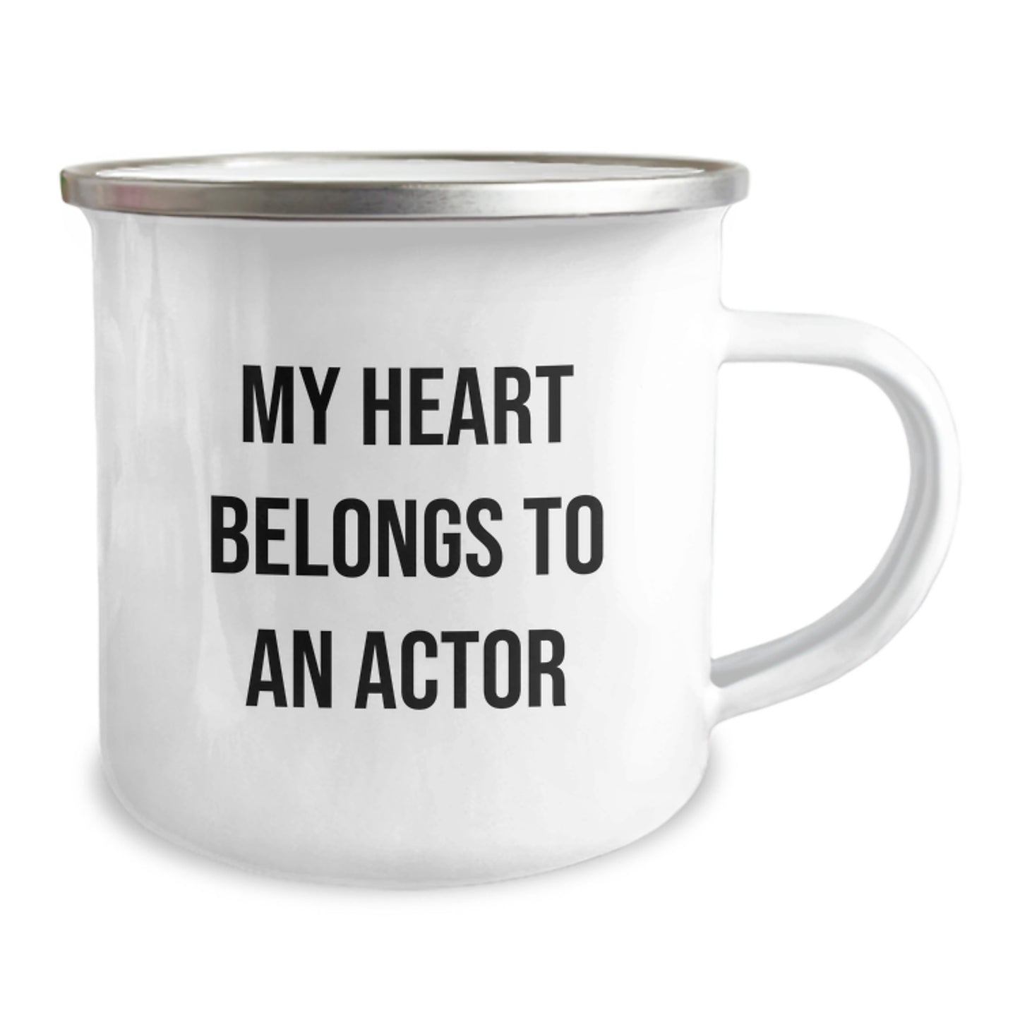 Funny Actor Gifts for Men - My Heart Belongs To An Actor, Christmas Unique Mug, Camping Mug for Friends Family - Image 2