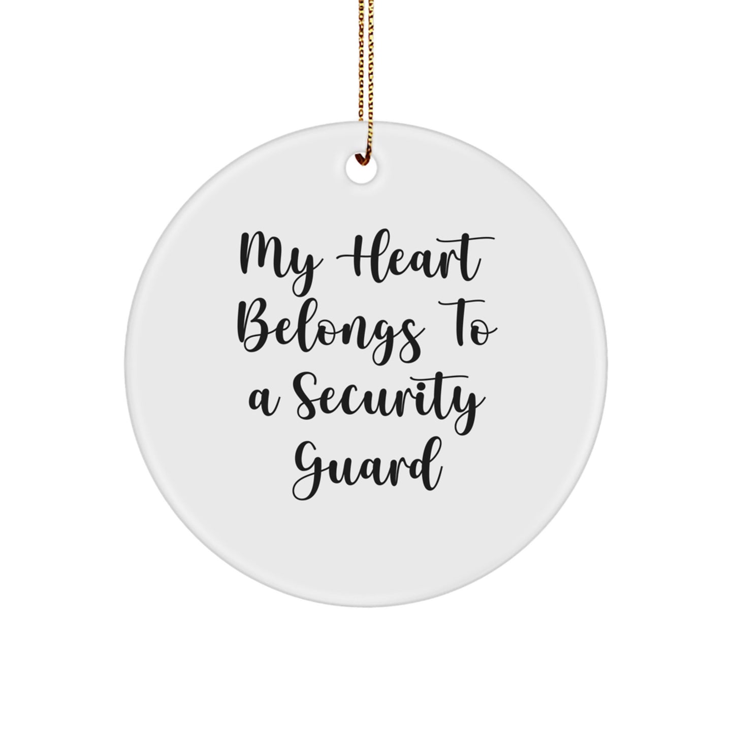 Funny Security Guard Circle Ornament Gifts from Men to Security Guard for Christmas Unique Decoration - Image 1