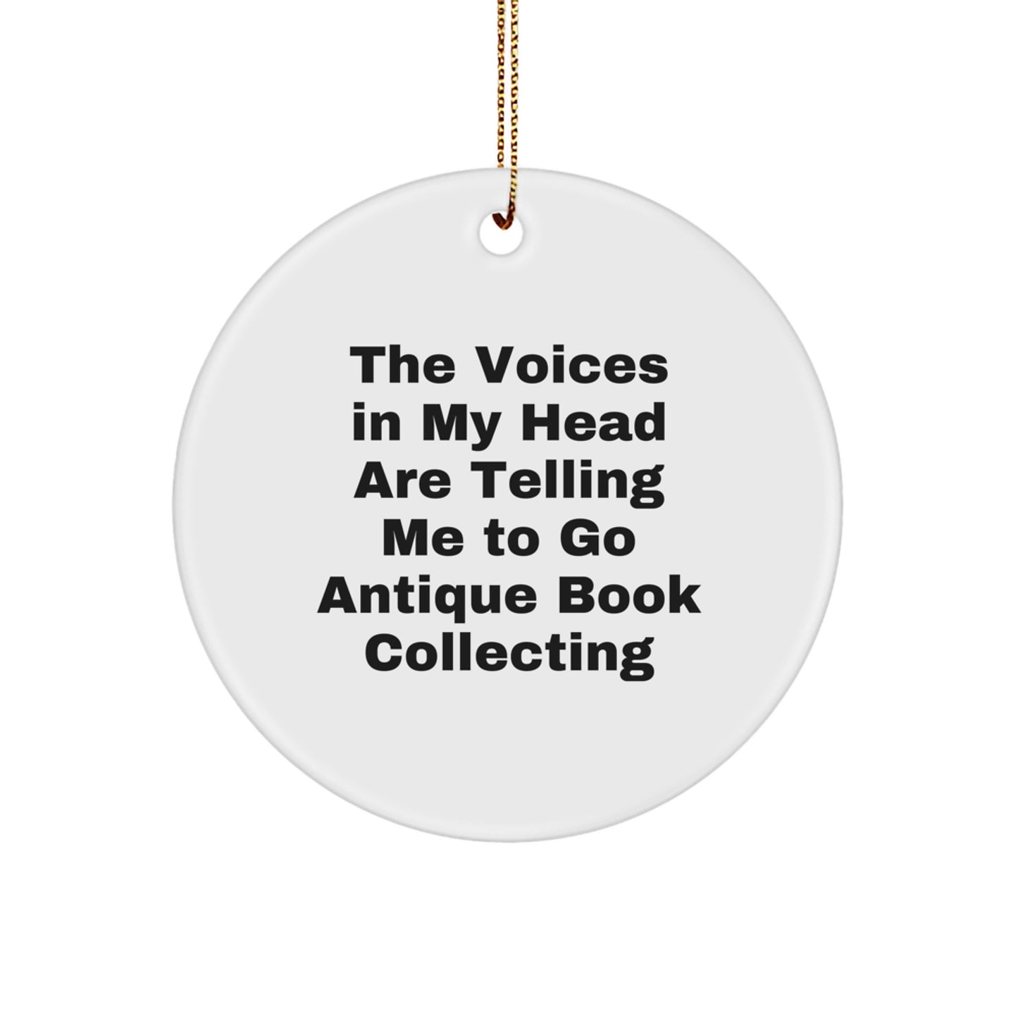 Funny Antique Book Collecting Gifts from Family for Christmas Circle Ornament - Image 1