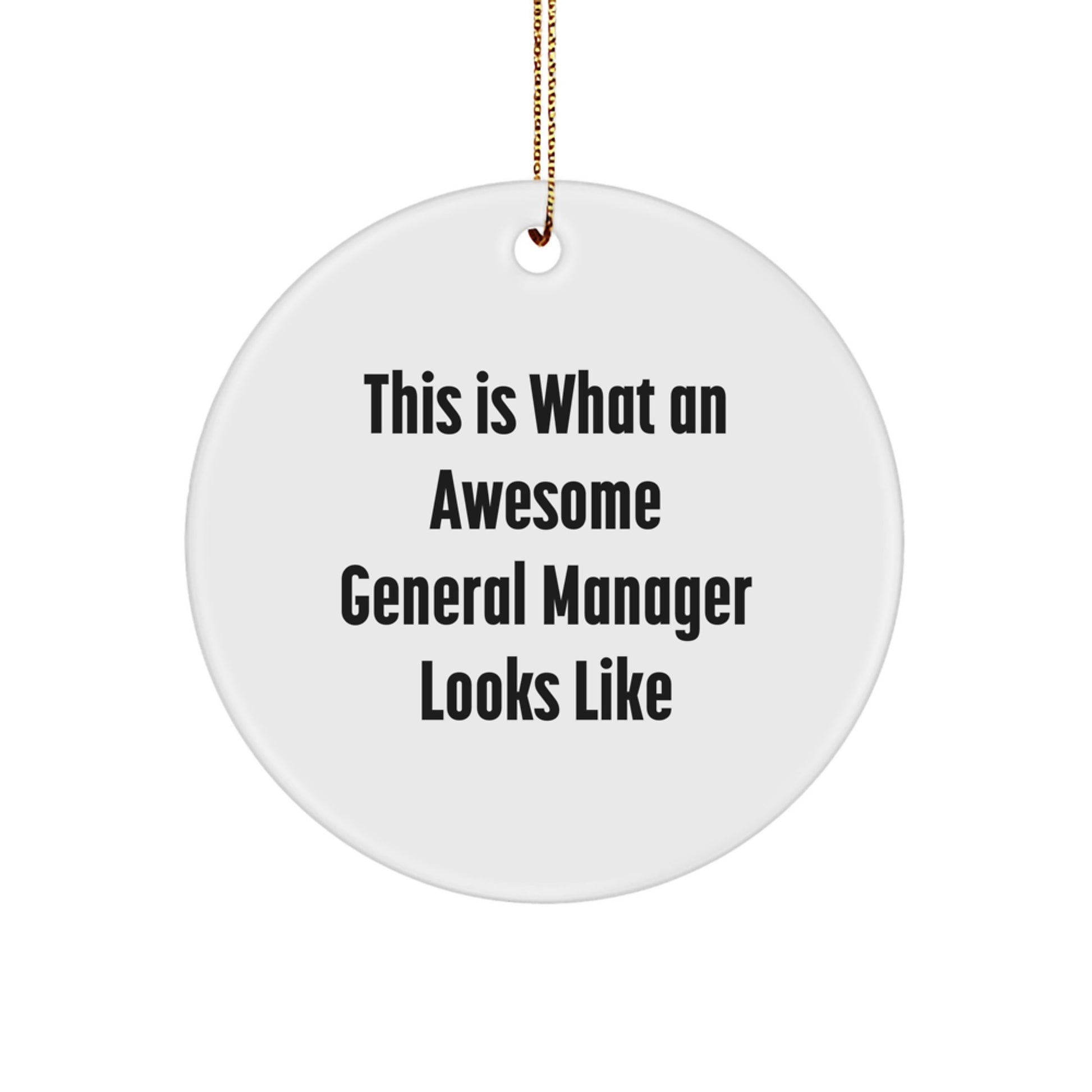 Funny General Manager Gifts, Inspirational Quote Ornament, Circle Shape, Gifts from Friends, Gifts for General Manager, Unique Christmas Unique Gifts - Image 1