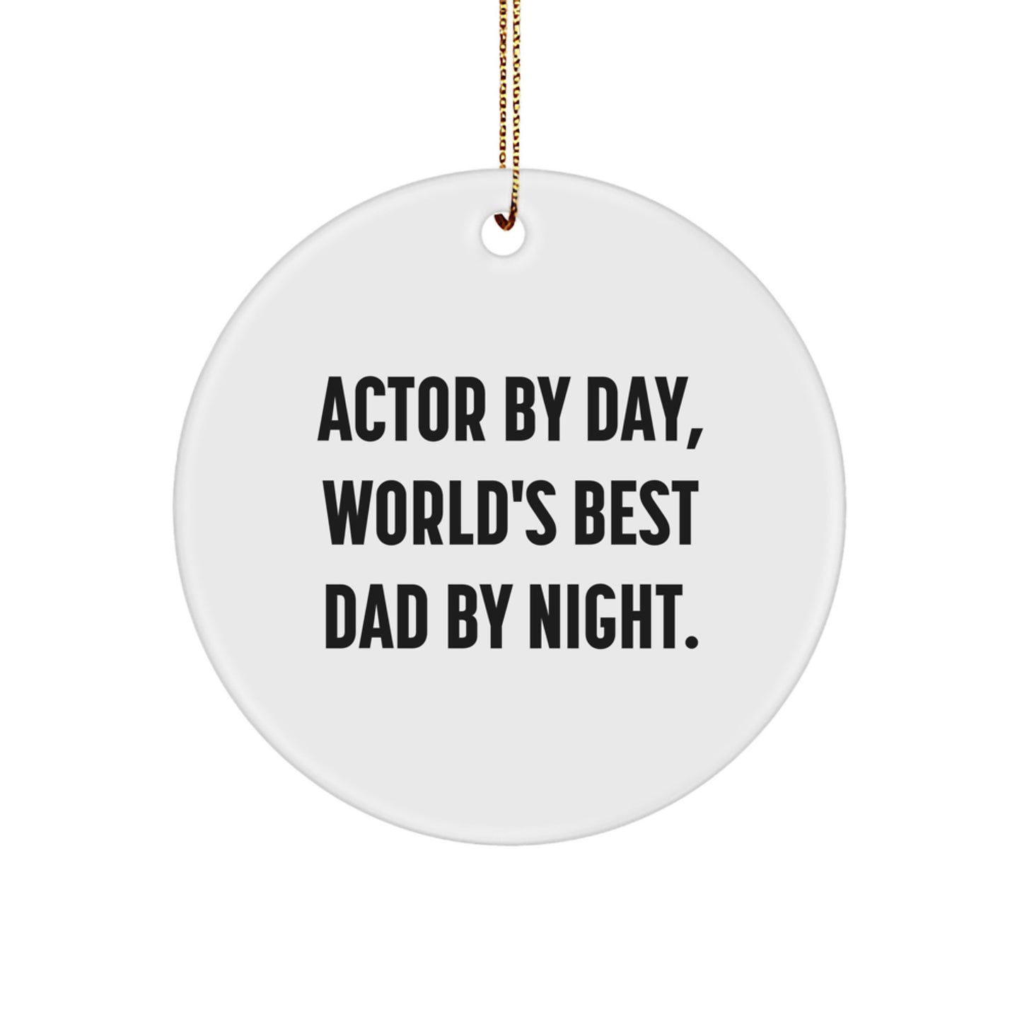 Funny Actor Christmas Circle Ornament Gifts from Men for Actor Friends - Image 1