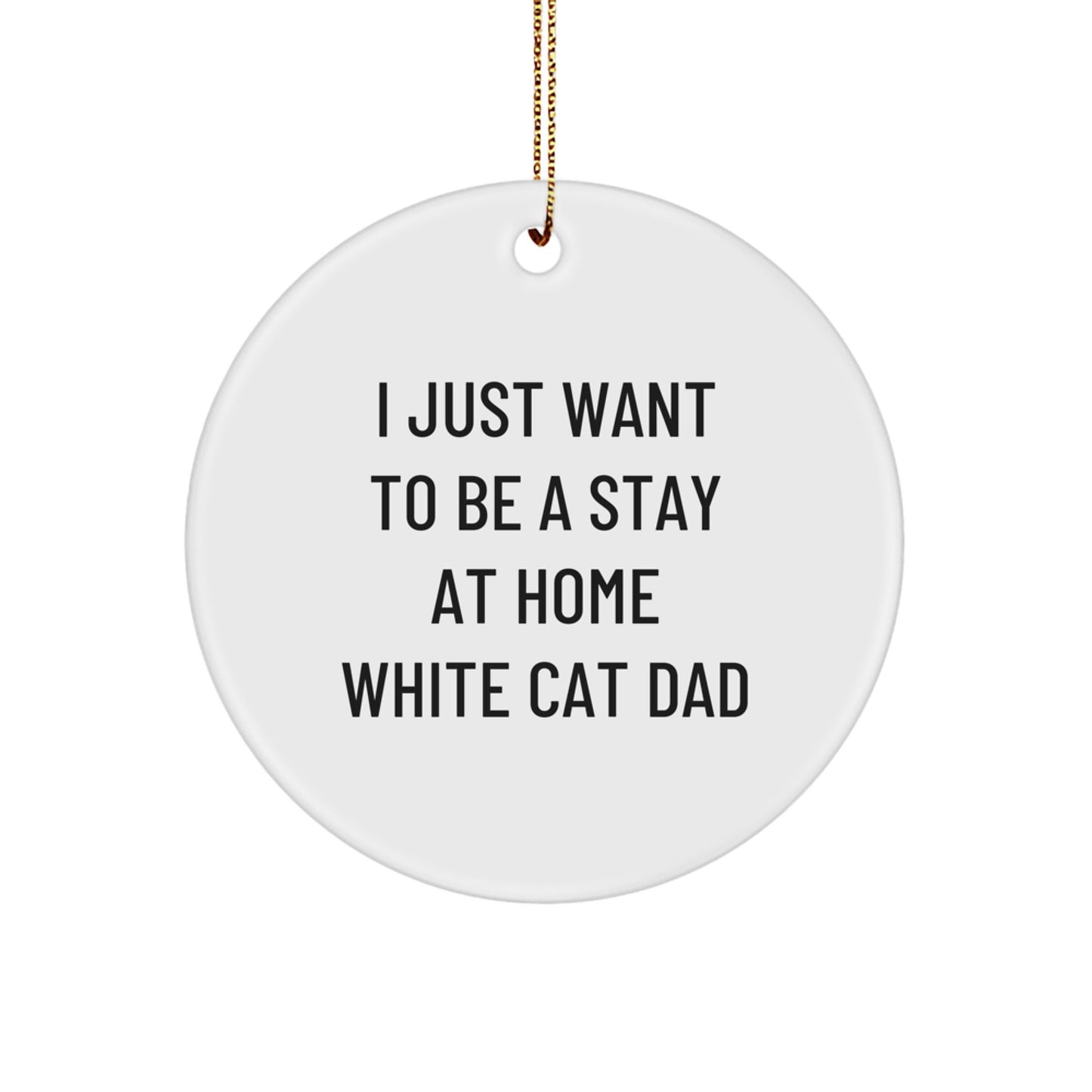 Funny Christmas White Cat Dad Gifts from Men to White Cat Lovers - Image 1