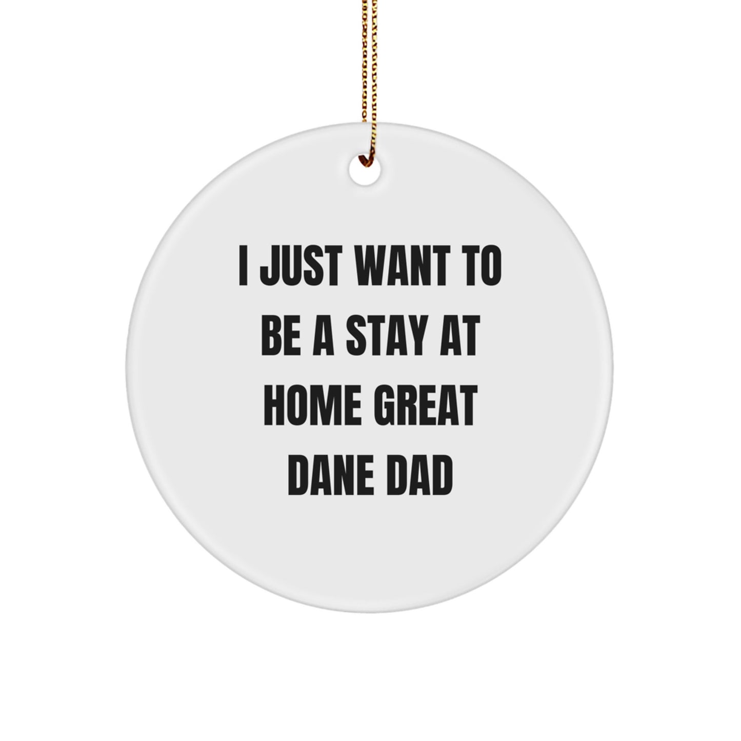 Funny Great Dane Dog Dad Gifts on Christmas Unique Ornaments Circle Dad for Home Decor - Image 1