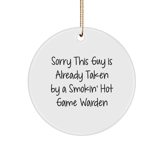 Funny Game Warden Gifts from Men to Friends - Sorry 'This Guy' Christmas Ornaments for Gamers - Image 1
