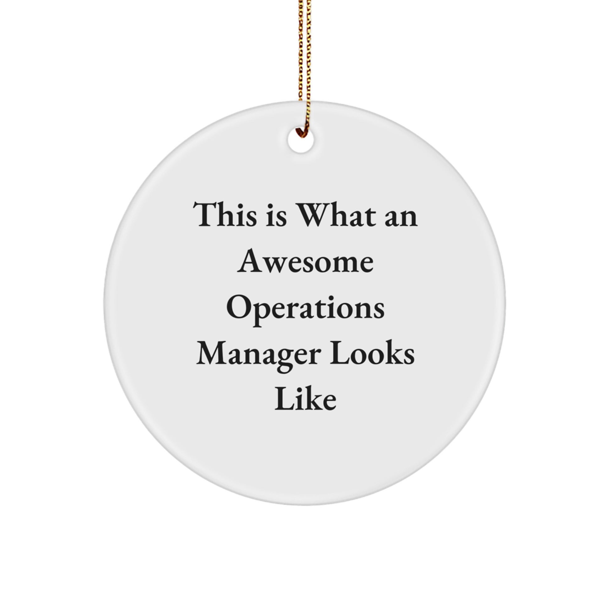 Funny Operations Manager Gifts from Friends - This Is What An Awesome Operations Manager Looks Like Christmas Circle Ornament - Image 1