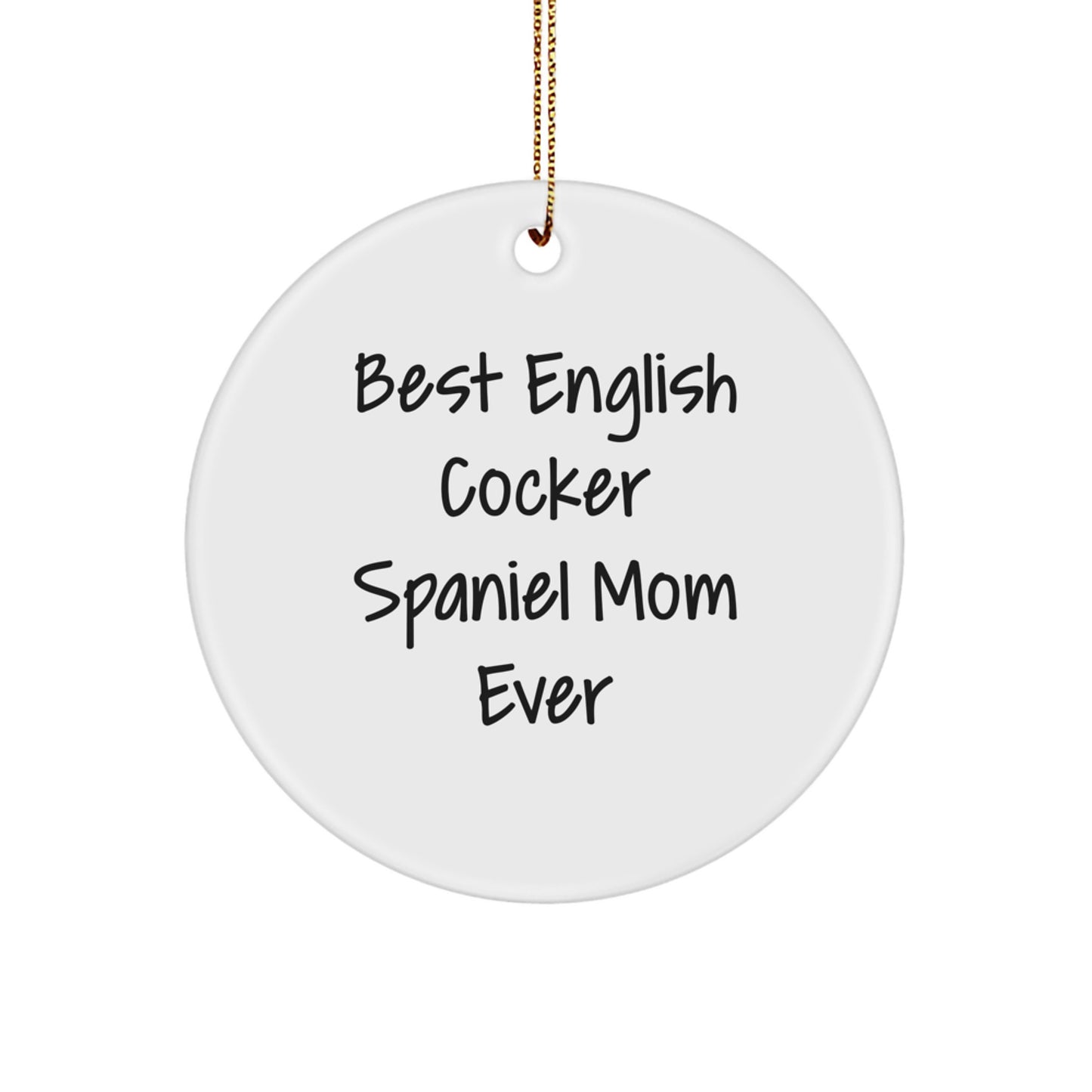 English Cocker Spaniel Dog Mom Gifts from Family for Christmas Unique Ornaments - Image 1