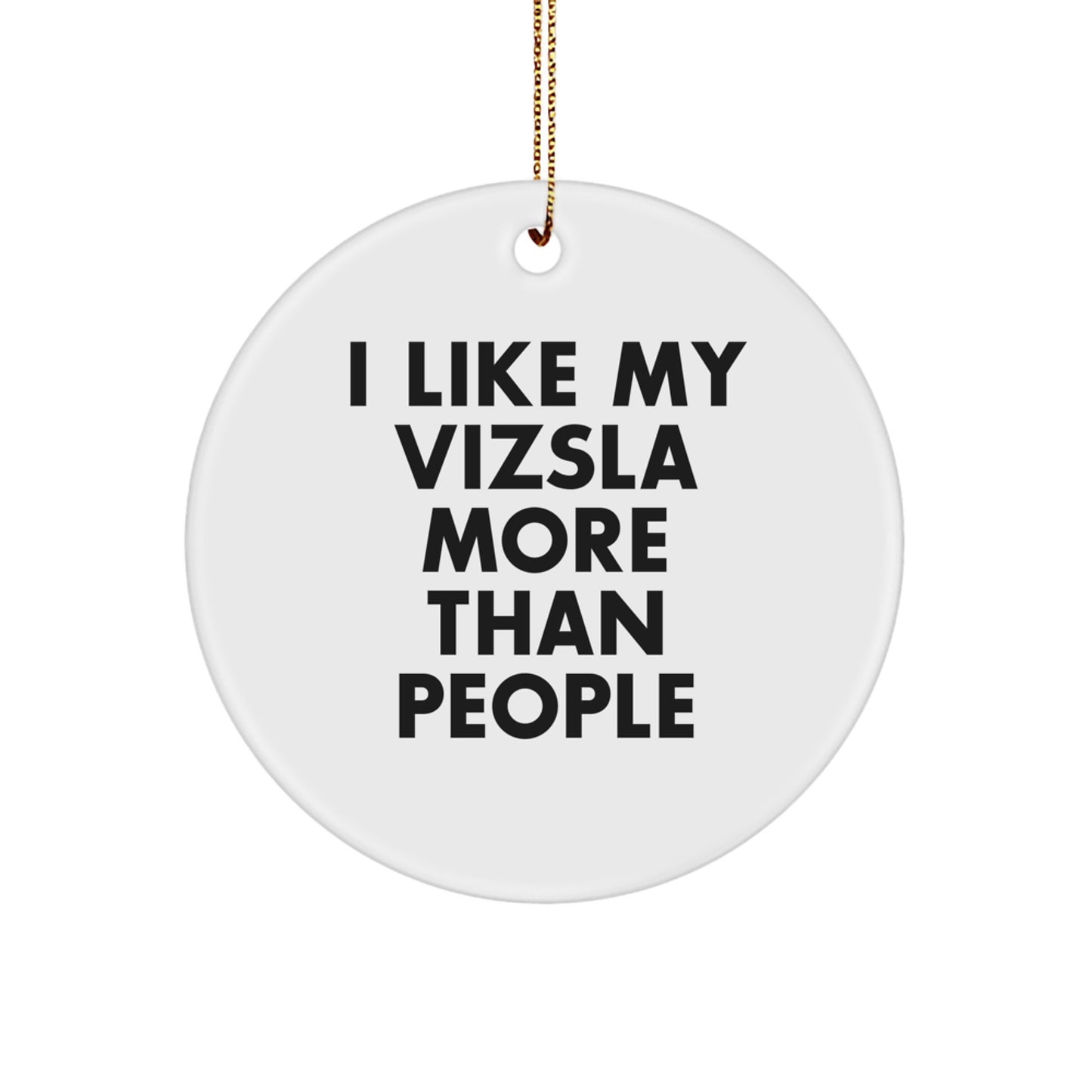 Funny Vizsla Dog Lovers Gifts from Friends, Unique Circle Ornament for Christmas - Image 1