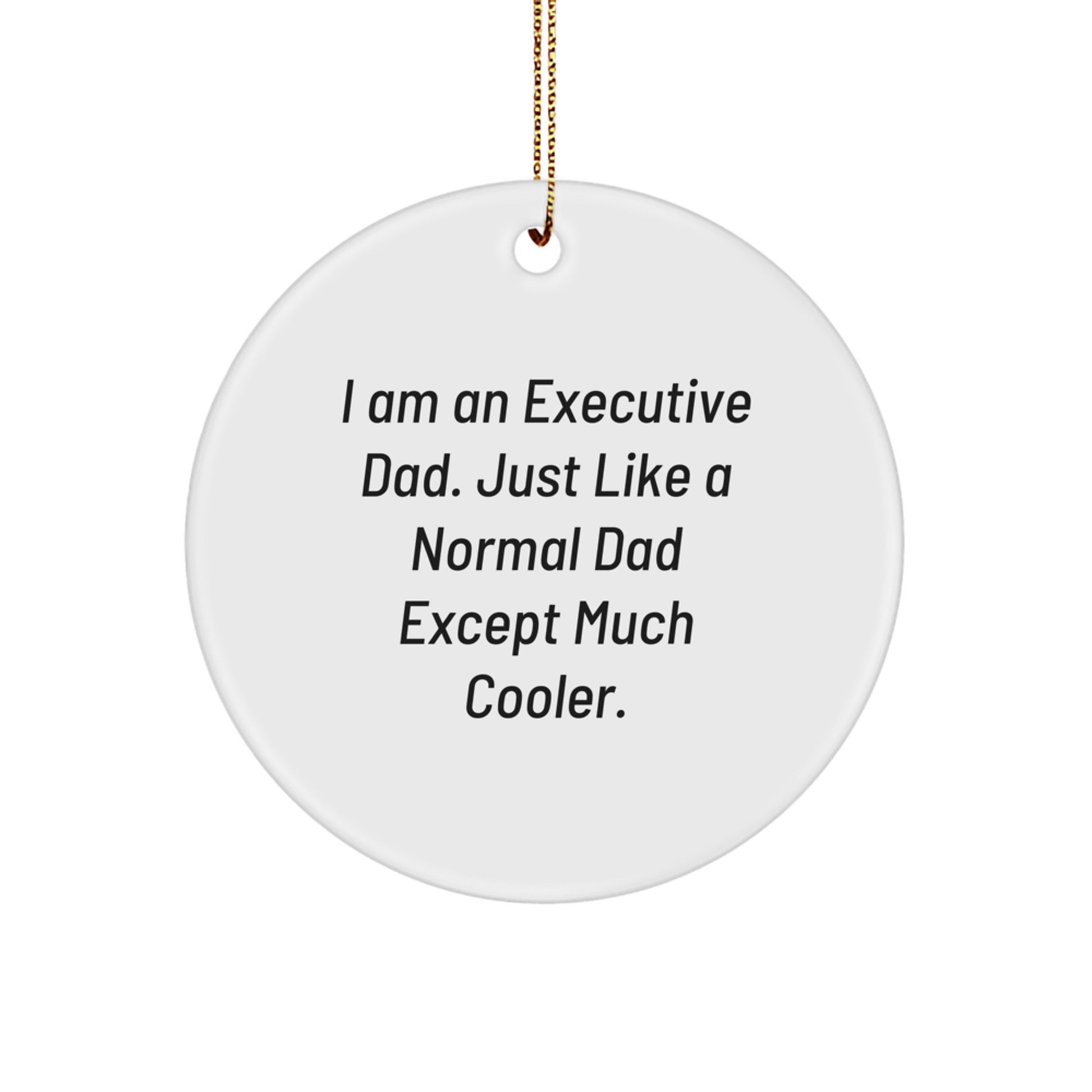 Executive Christmas Unique Gifts from Men to Dad, Funny Circle Ornament for Executive Dads, Unique Executive Gifts for Christmas - Image 1