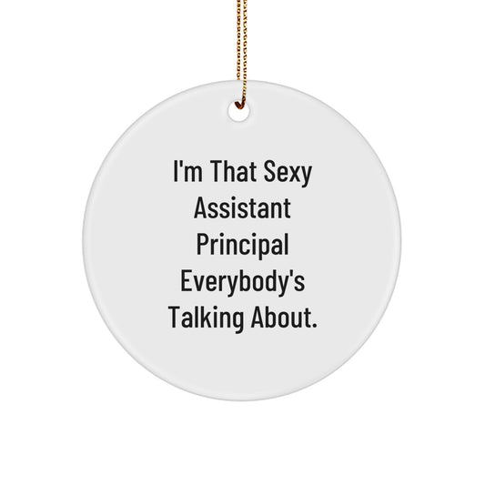 Funny Assistant Principal Gifts for Christmas Unique Circle Ornament Gifts from Friends - Image 1