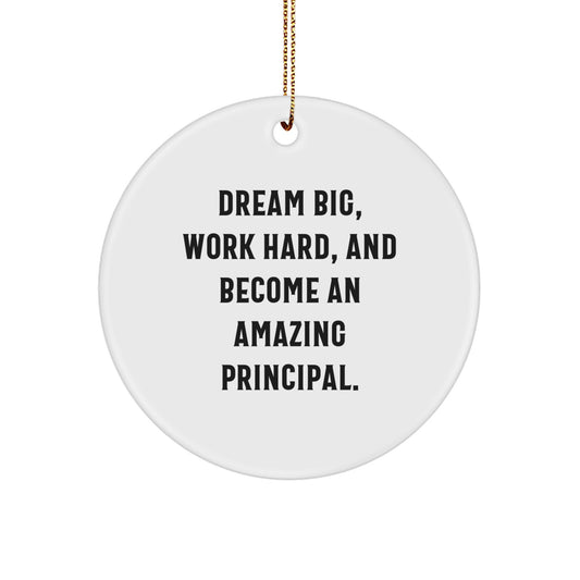 Funny Quotes Gifts from Men to Amazing Principals for Christmas Unique Ornament - Image 1