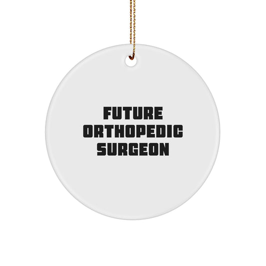 Funny Future Orthopedic Surgeon Gifts for Men, Women, Friends, and Family - Christmas Unique Circle Ornament with Inspirational Quote - Gifts from Men, Women, Friends, and Family - Image 1