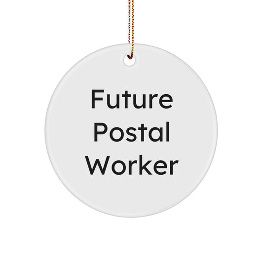 Funny Postal Worker Circle Ornament Gifts from Friends and Family for Christmas Unique Presents - Image 1