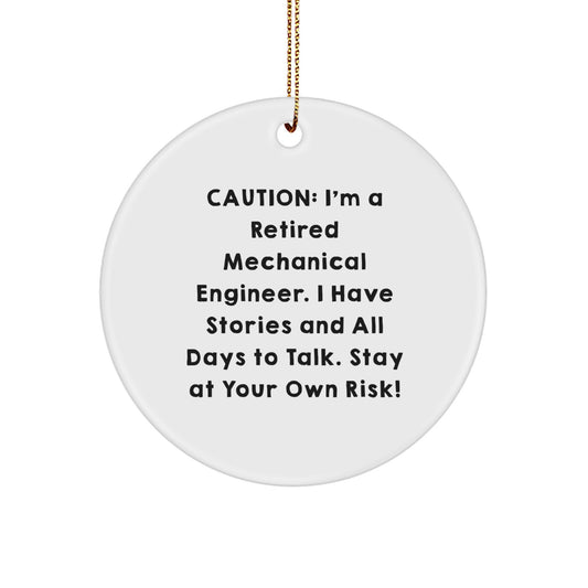 Funny Mechanical Engineer Gift for Men Friends Family from a Retired Engineer - Christmas Unique Ornaments for Desk Home - Image 1