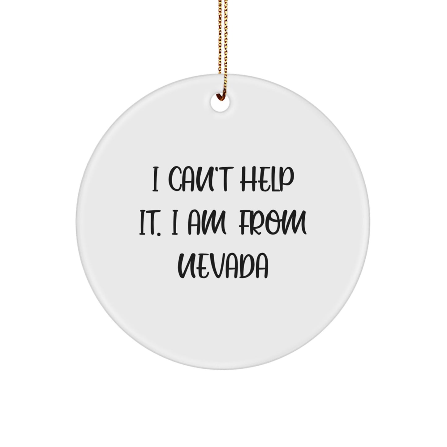 Funny Nevada Circle Ornament Gifts from Men to Family for Christmas - Image 1