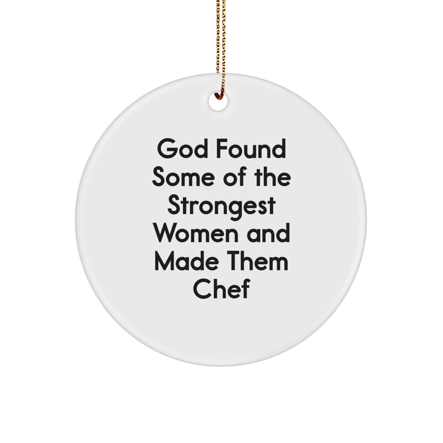 Funny Chef Circle Ornament Gifts from Men to Women Friends Christmas Unique presents - Image 1