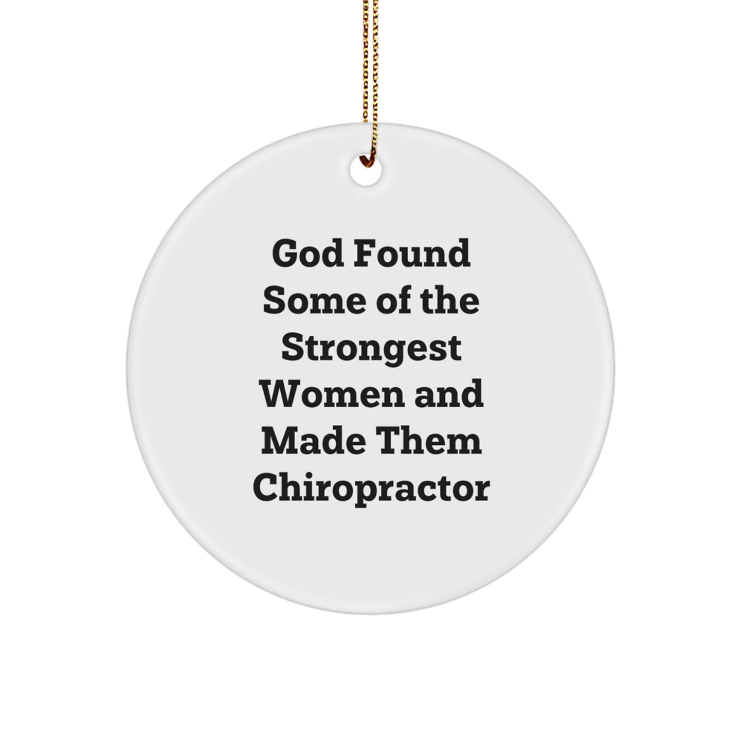 Funny Chiropractor Circle Ornament Gifts from Men, Women, Friends, or Coworkers for Chiropractor Women at Christmas Unique Gifts - Image 1