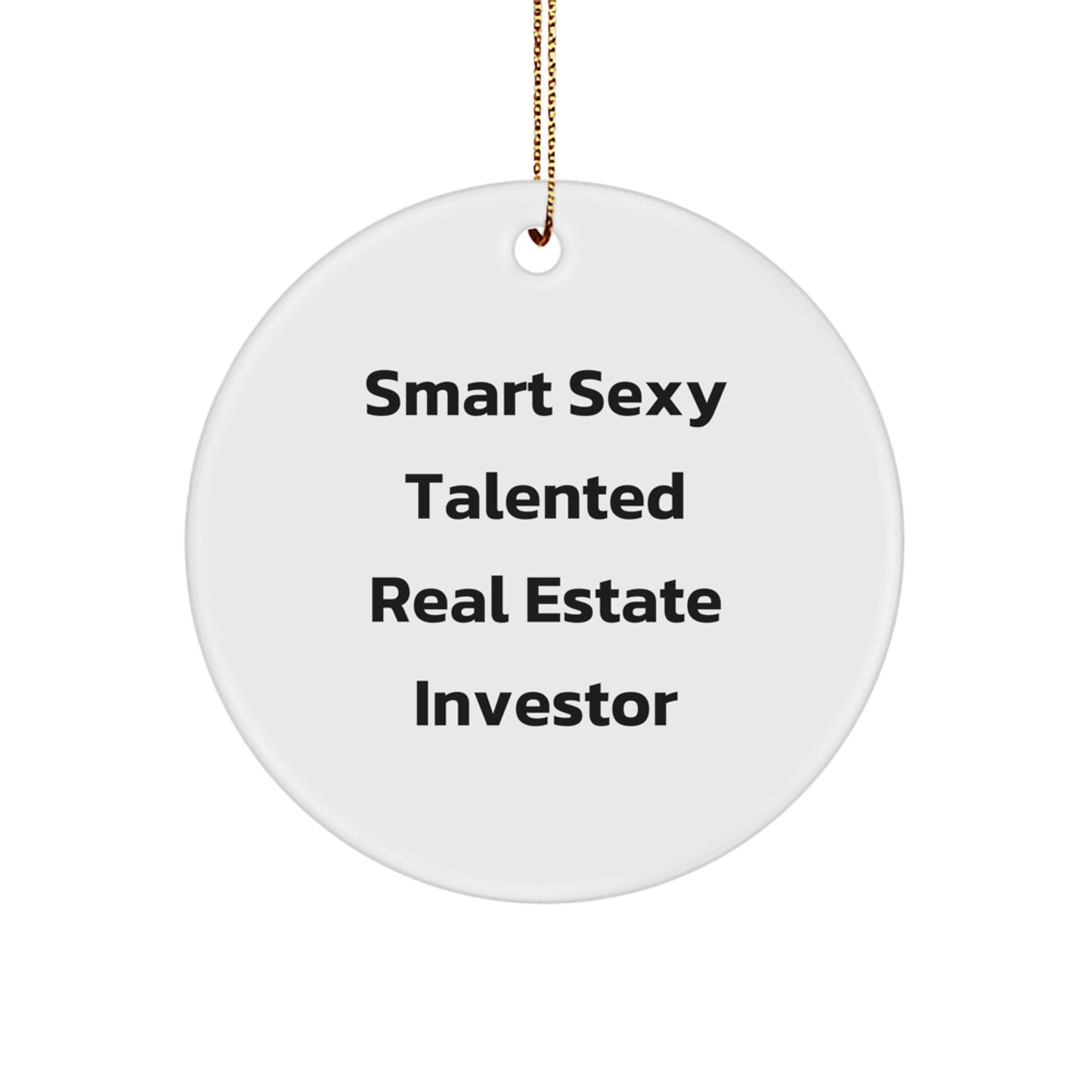Real Estate Investor Gifts, Funny Circle Ornament, Gifts from Men, Gifts for Real Estate Investor Friends, Christmas Unique Gifts - Image 1