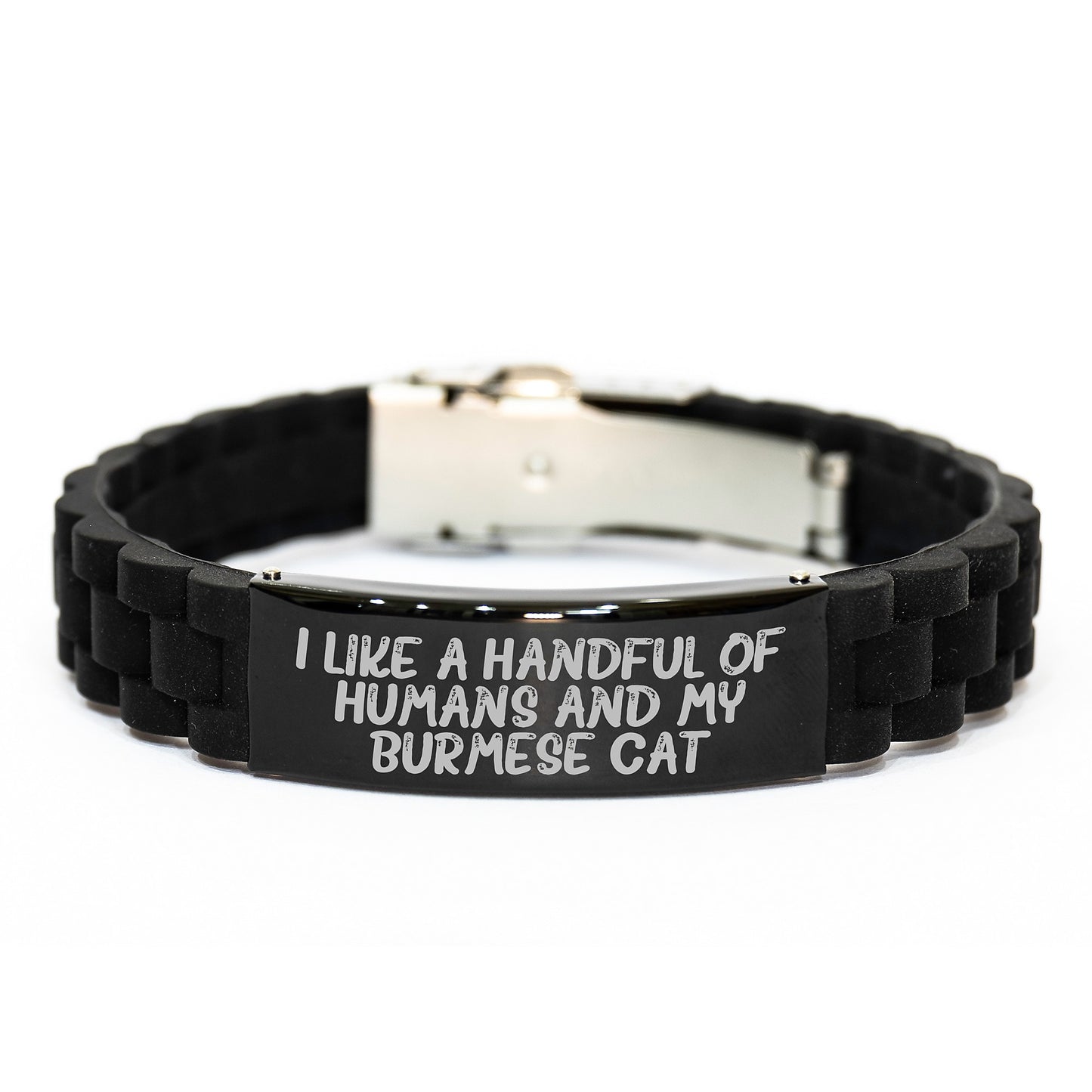 Funny Burmese Cat Lover Glide lock Clasp Bracelet Gifts from Family Members for Christmas Unique Presents - Image 1