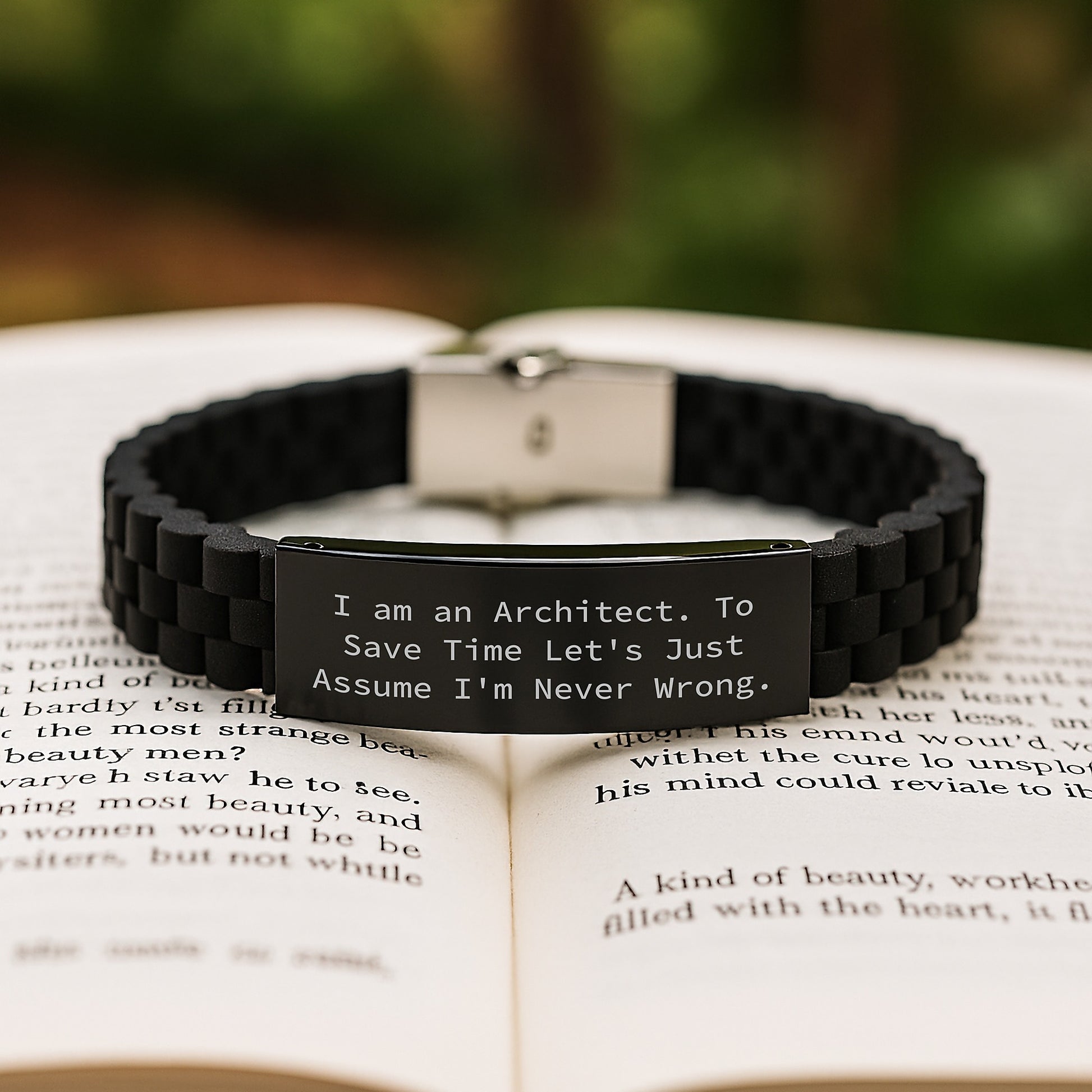 Funny Architect Gifts from Friends, Inspirational Quotes for Birthday Unique Gifts for Men, Women, Coworkers - Glide lock Clasp Bracelet - Image 2