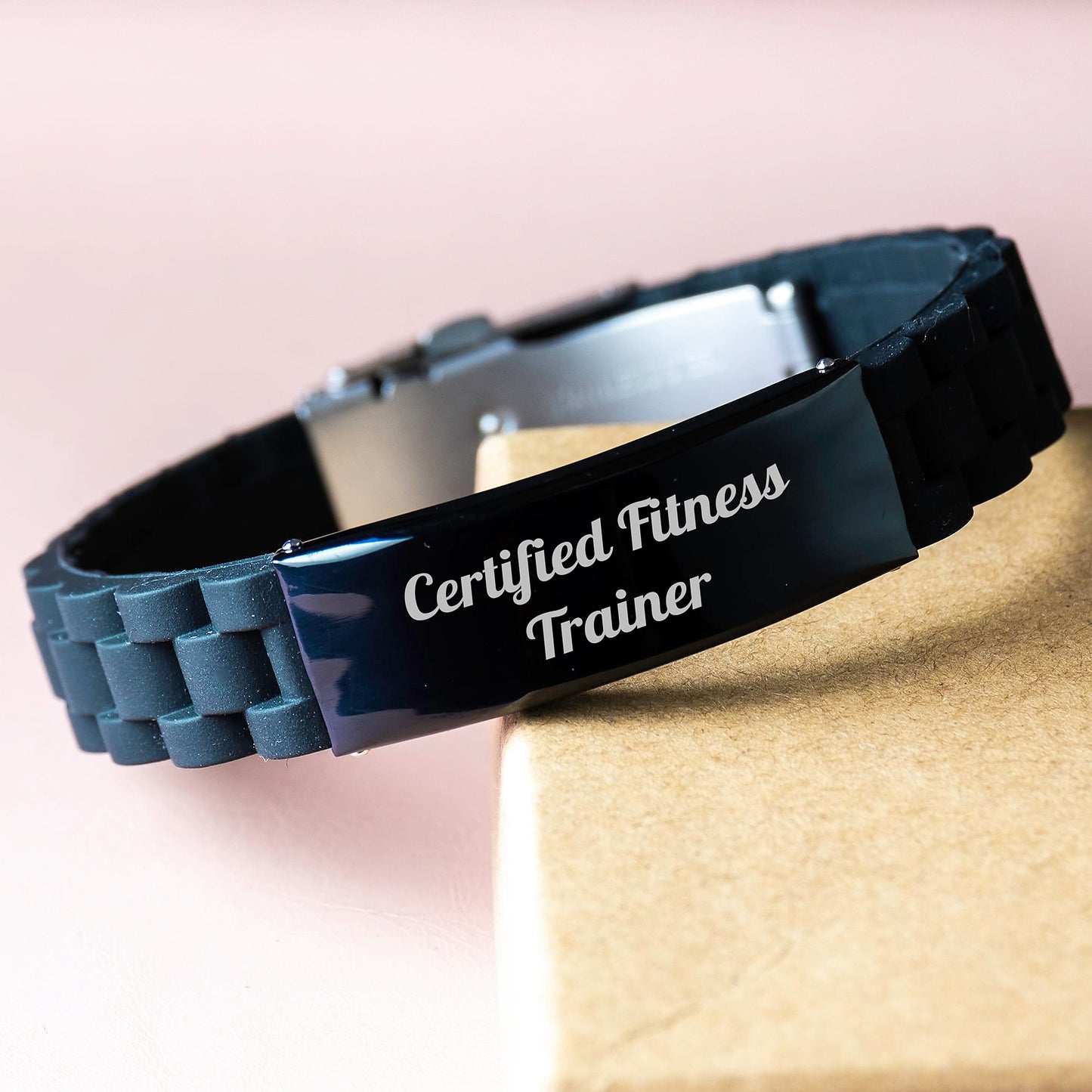 Funny Fitness Trainer Gifts from Friends for Graduation Unique Inspirational Quote Glide lock Clasp Bracelet - Image 3