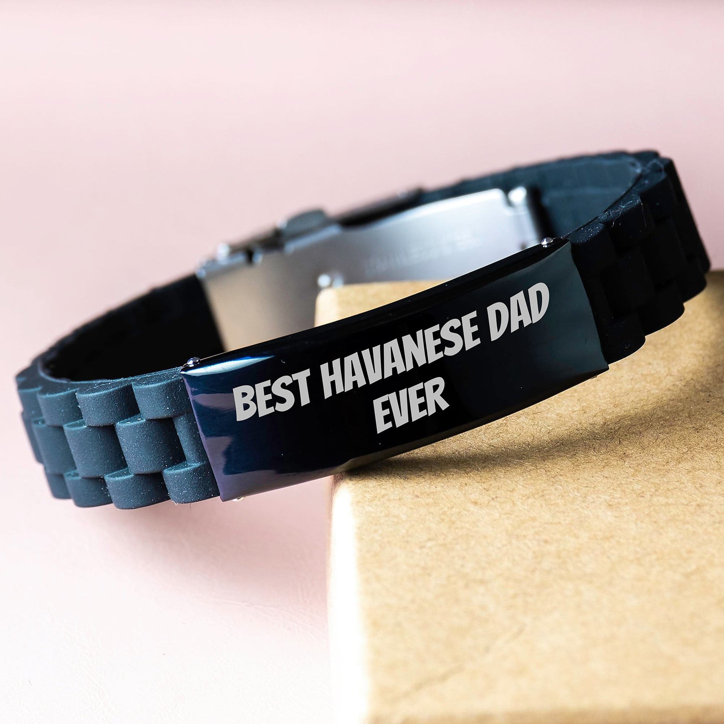 Havanese Dog Mom Gifts from Friends - Best Havanese Dad Ever Glide lock Clasp Birthday Unique Gifts for Him - Image 3