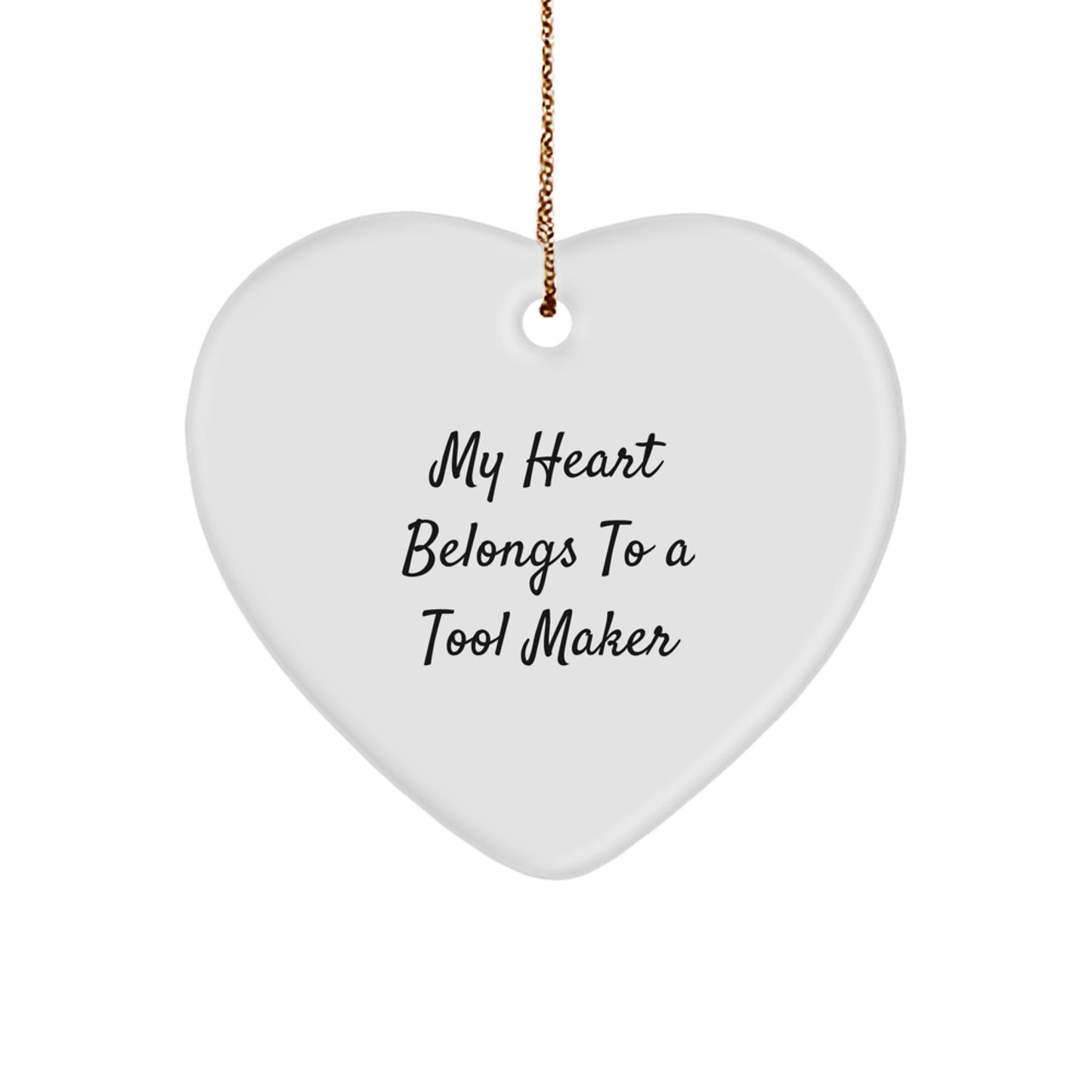Funny Heart Ornament Gifts from Men to Tool Makers - Unique Christmas Decorations for Tool Makers - Image 1