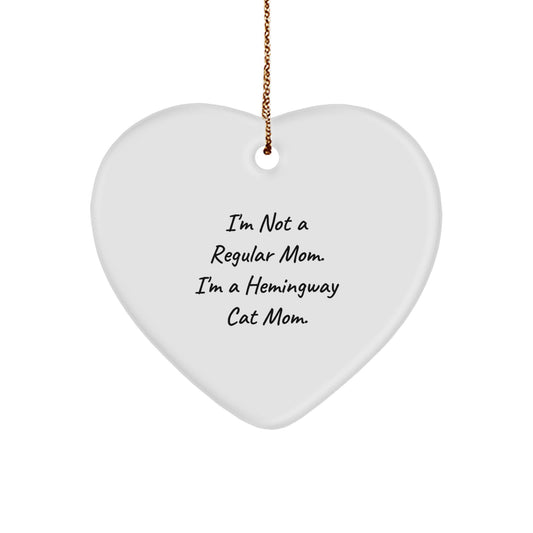 Hemingway Cat Mom Funny Gifts from Men to Friends for Christmas Unique Ornaments - Image 1