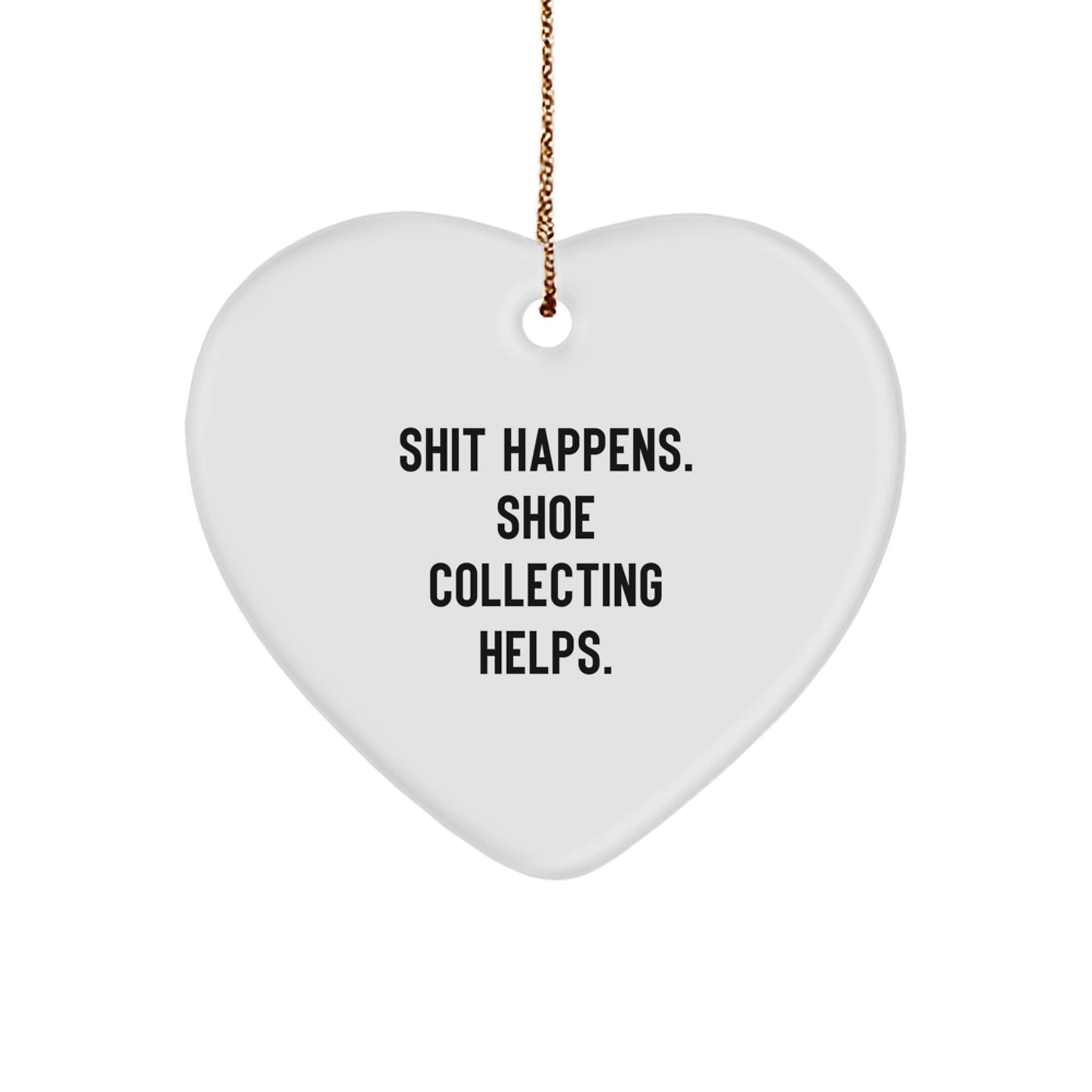 Funny Shoe Collecting Heart Ornament Gifts from Friends for Men Women Family Christmas - Image 1
