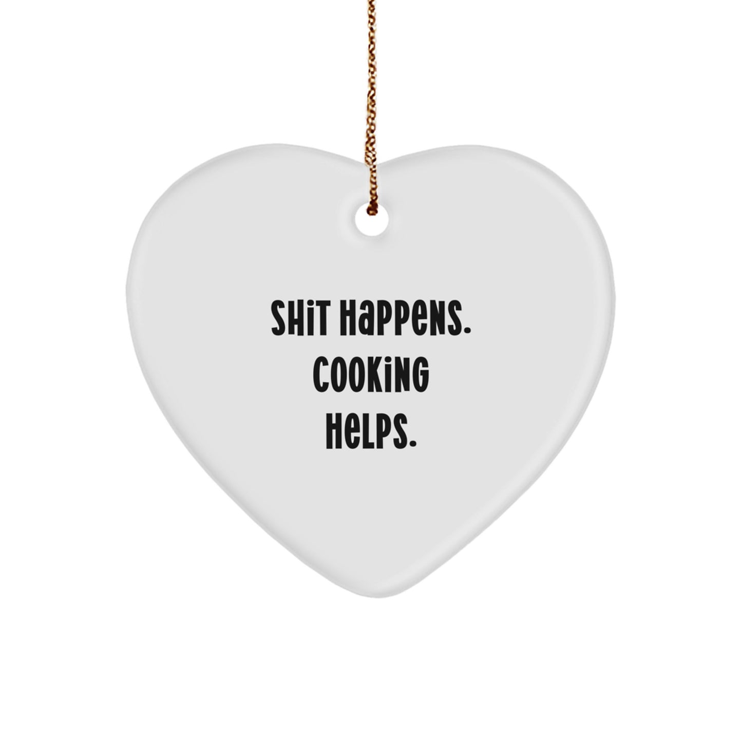 Funny Cooking Heart Ornament Gifts from Men for Women, Unique Cooking Lover Christmas Unique Gifts - Image 1