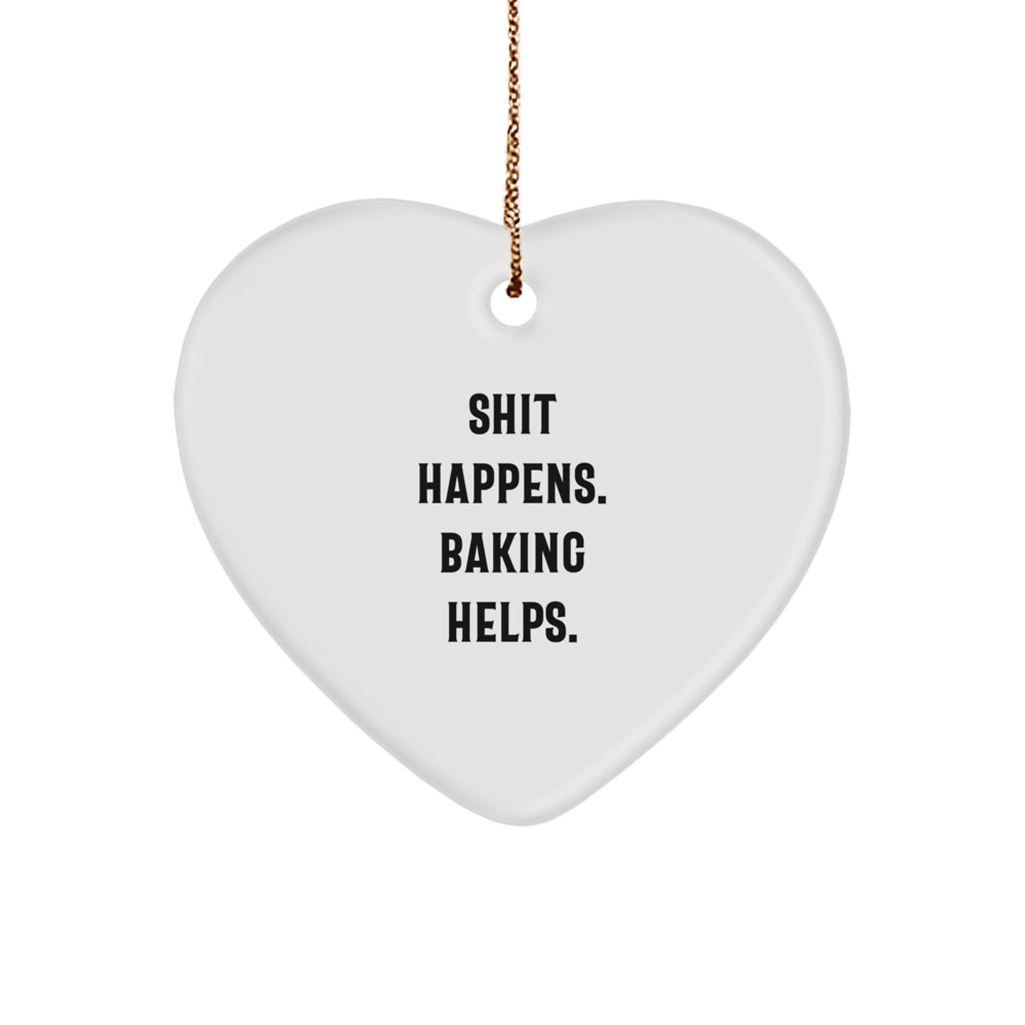Gifts from Friends with a Heart for Baking, Funny Heart Ornament, Christmas Unique Gifts - Image 1