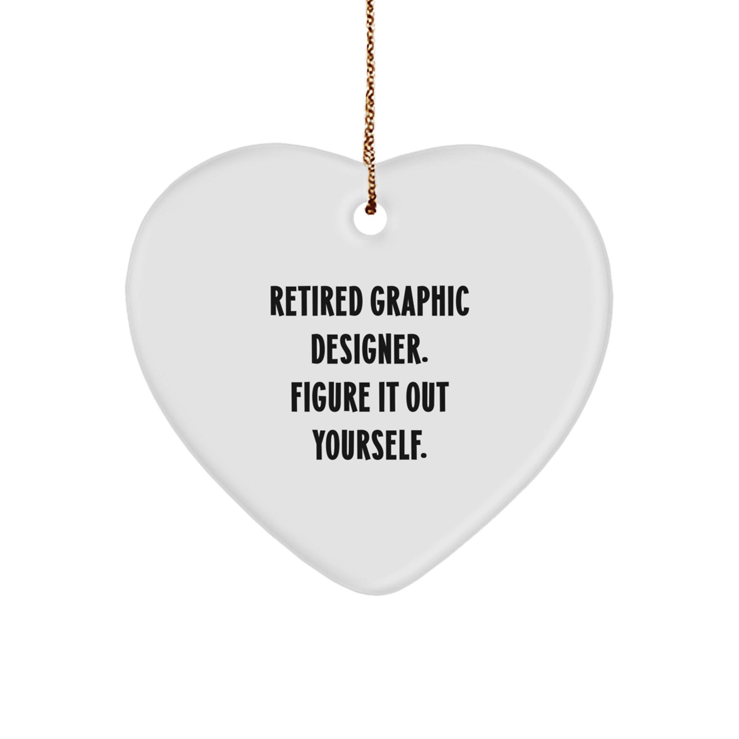 Graphic Designer Gifts from Men, Funny Heart Ornament for Graphic Designer, Christmas Unique Gifts for Women - Image 1
