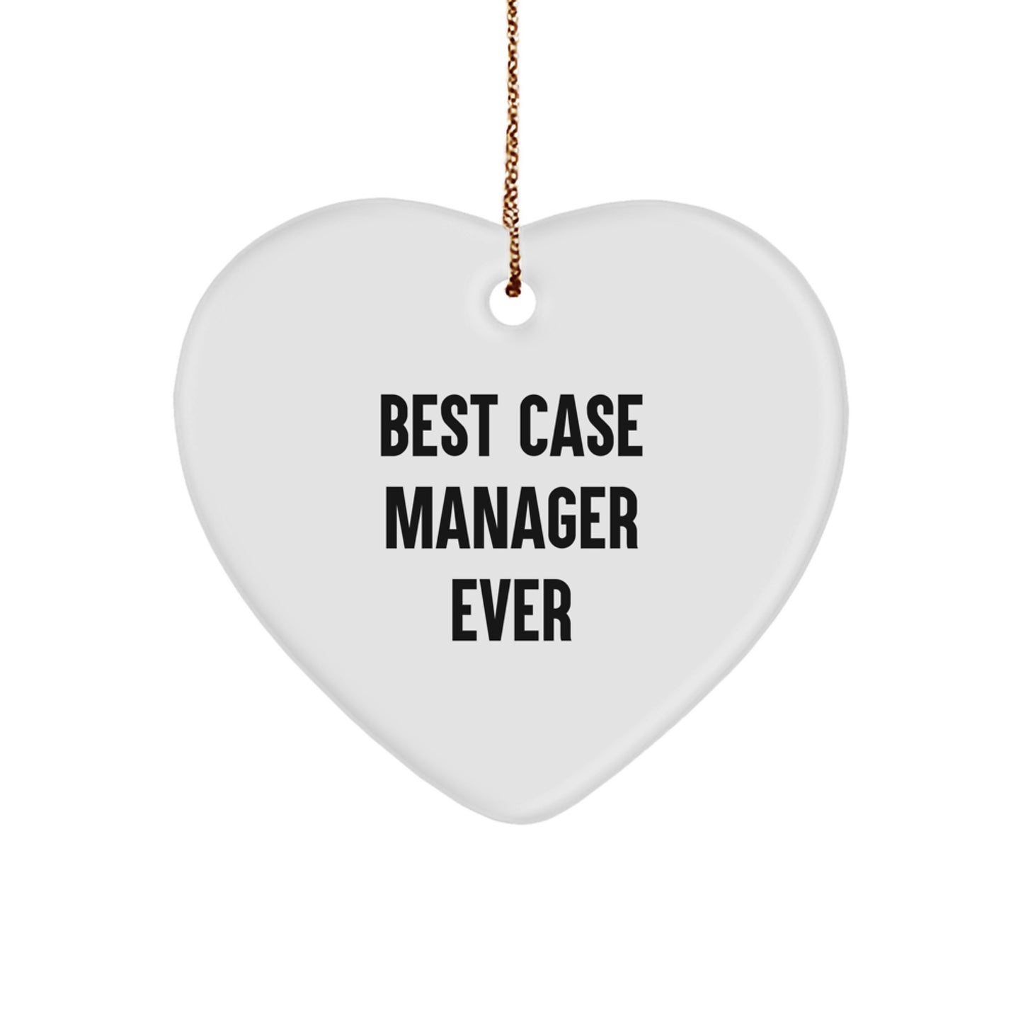 Unique Case Manager Heart Ornament Gift for Men from Coworkers for Christmas - Image 1