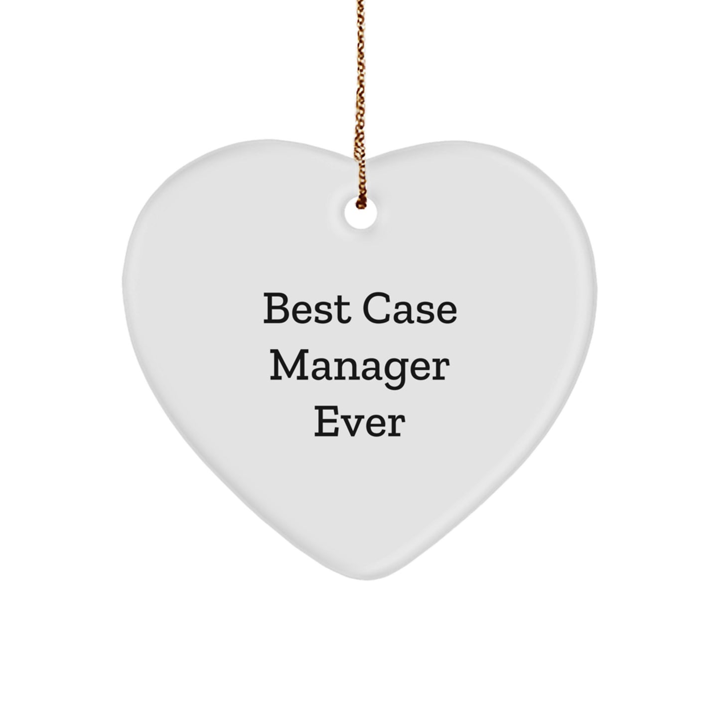Funny Case Manager Gifts from Friends, Women, Coworkers for Case Manager - Best 'You're the Heart' Heart Ornament for Christmas Unique Gifts - Image 1