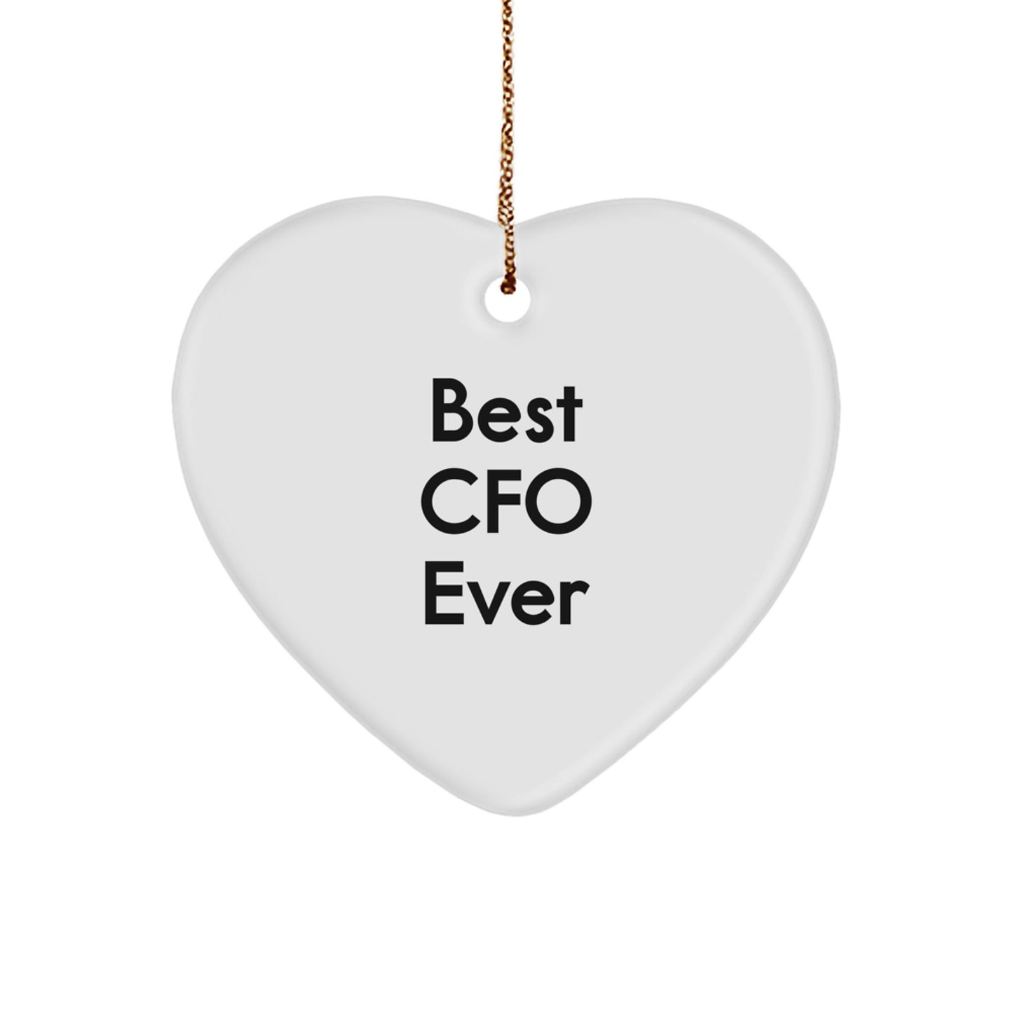 Funny CFO Heart Ornament Gifts from Friends, Family, Coworkers to Best CFO Ever, Christmas Unique Gifts for CFO Men, Women - Image 1