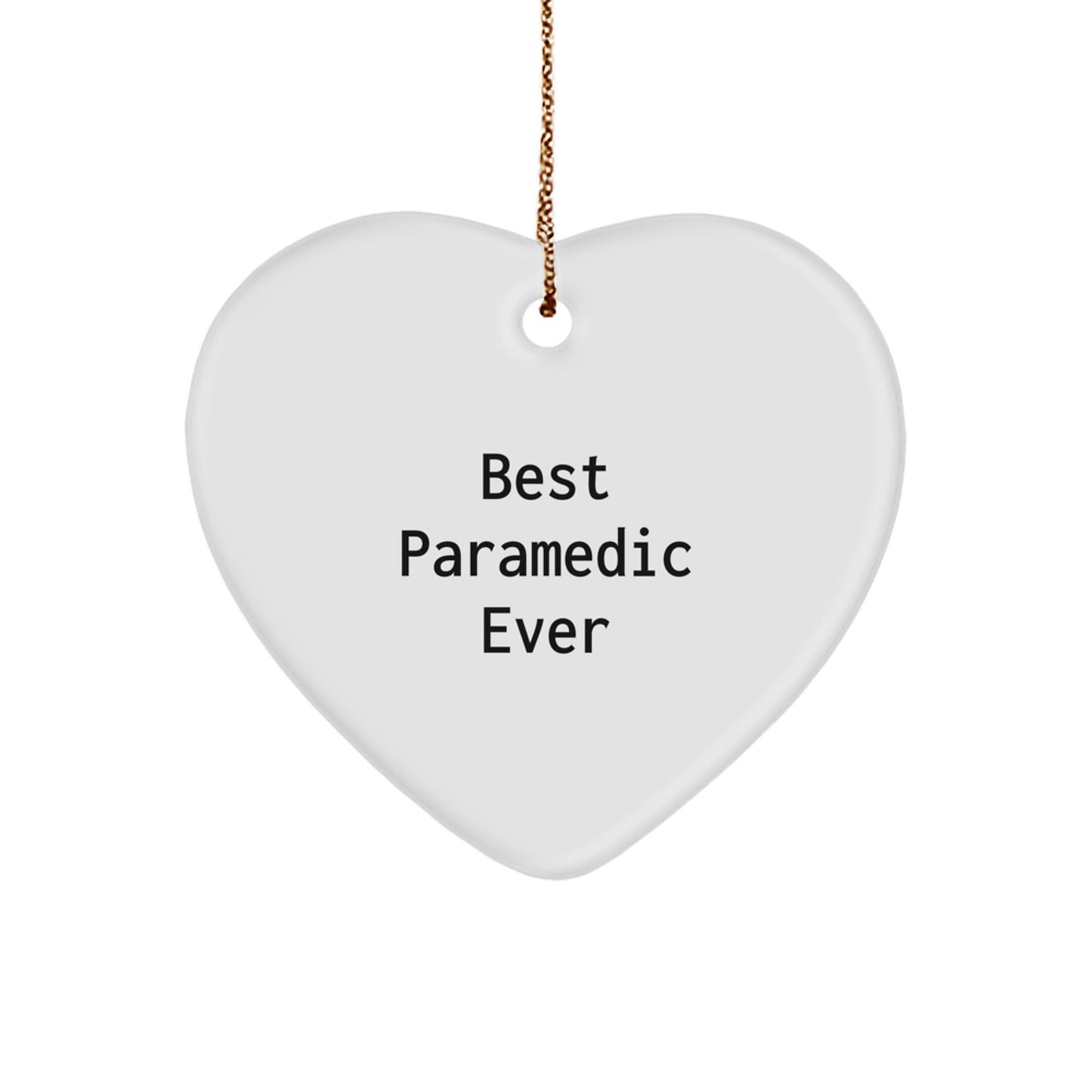 Funny Rescue Worker Gifts for Men, Christmas Unique Rescue Worker Heart Ornament for Rescue Worker, Best Rescue Worker Ever Quote - Image 1