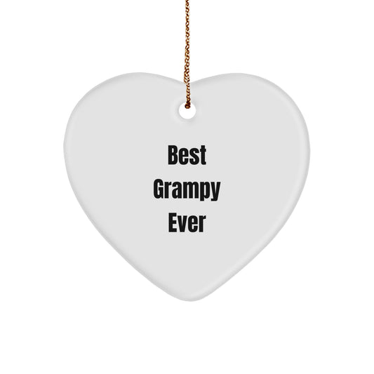 Funny Grampy Heart Ornament Gifts from Women to Men - Best Grampy Ever Unique Christmas Unique Gifts for Grandpa - Image 1