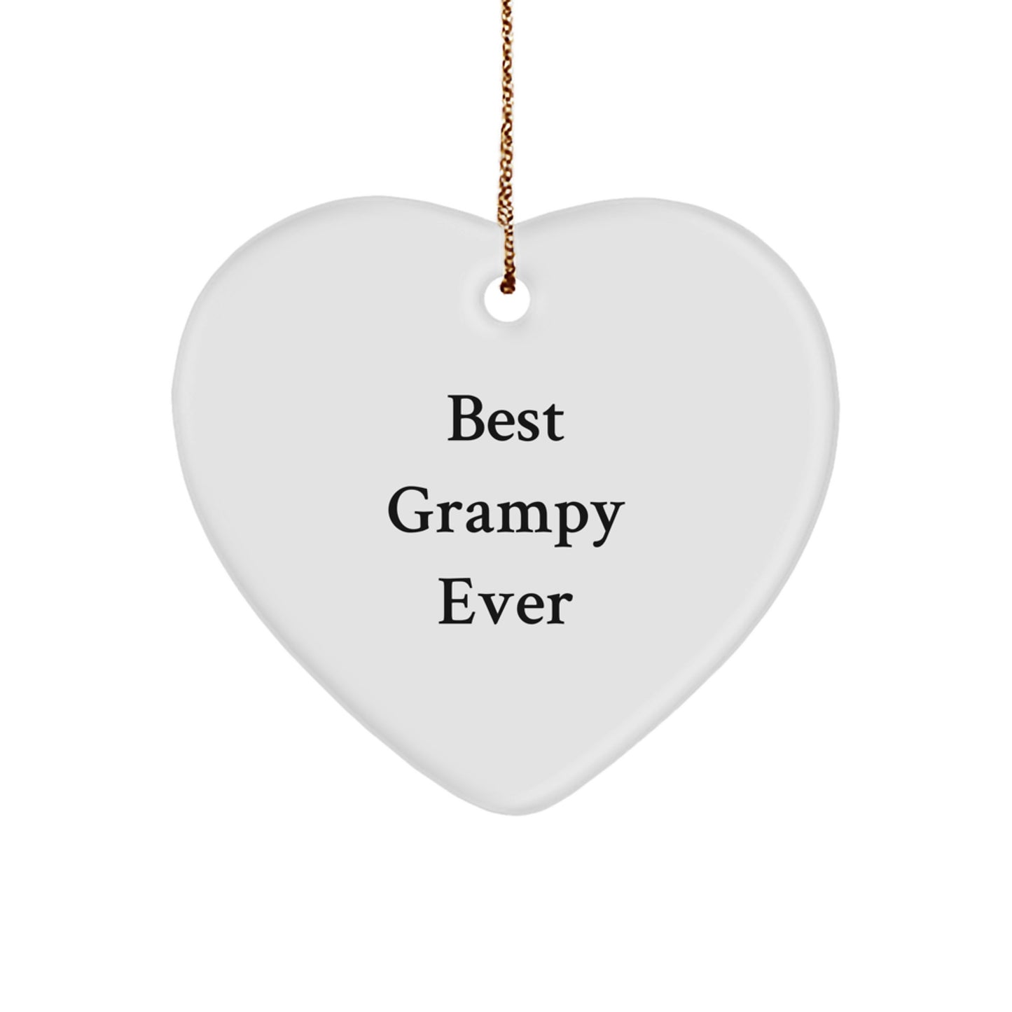 Funny Grampy Heart Ornament Gifts from Family, Christmas Unique Gifts for Grampy, Best Grampy Ever - Image 1