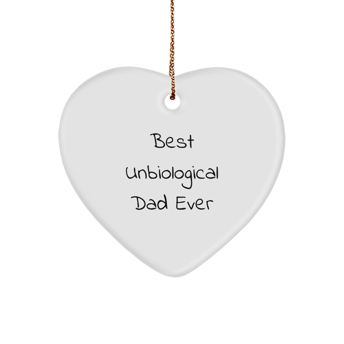 Funny Heart Ornament Gifts for Unbiological Dad from Family Members on Christmas Unique Gifts - Image 1