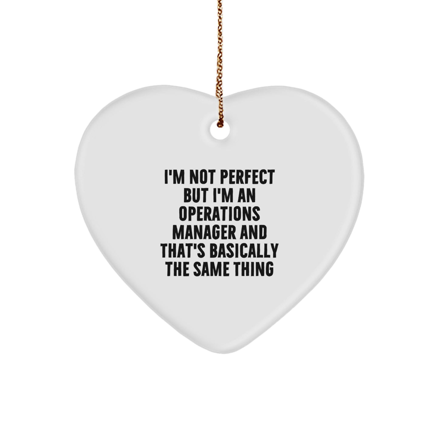 Funny Operations Manager Gifts, Heart Ornament for Women, Cute Inspirational Quote Gifts from Friends, Christmas Unique Gifts for Operations Manager - Image 1