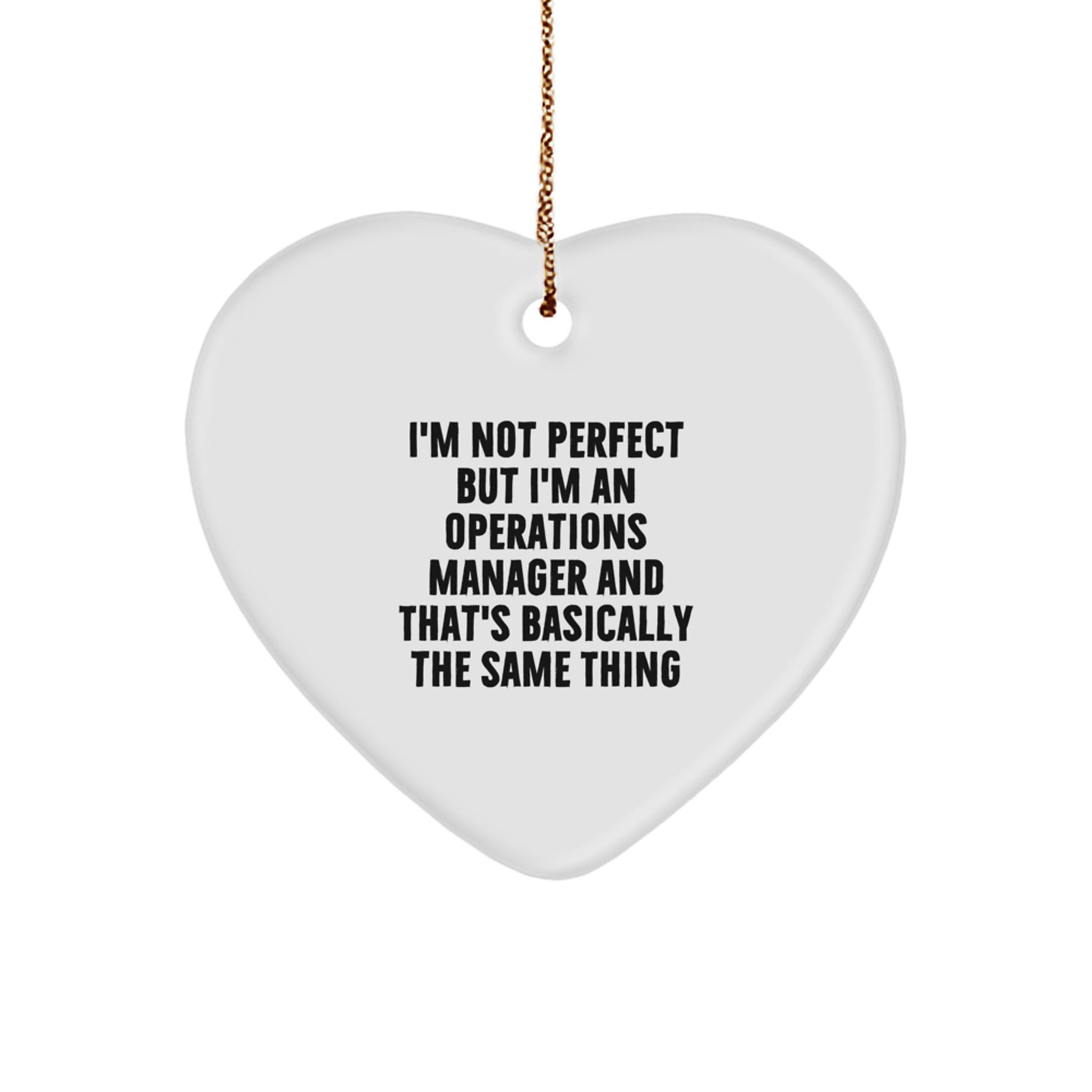 Funny Operations Manager Gifts, Heart Ornament for Women, Cute Inspirational Quote Gifts from Friends, Christmas Unique Gifts for Operations Manager - Image 1