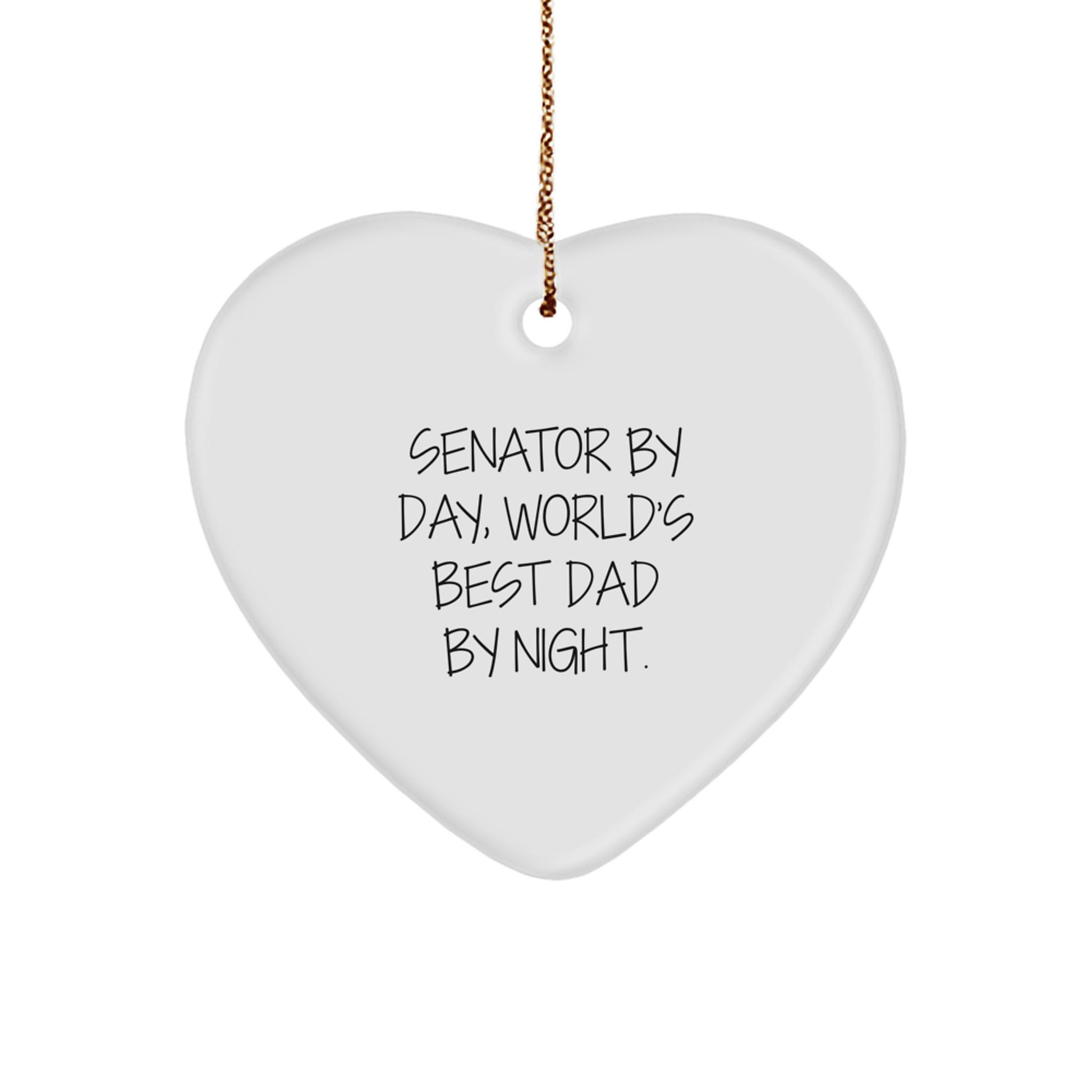 Senator Gifts, Heart Ornament, Christmas Unique Gifts from Men to Senator - Image 1