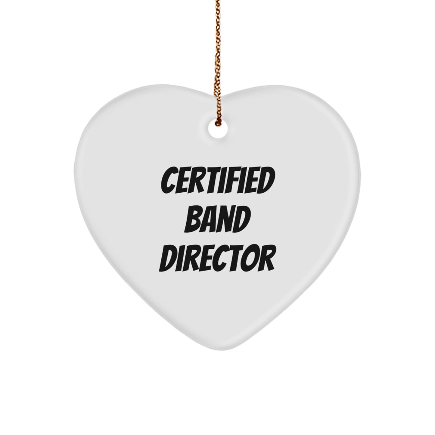 Funny 'Music to My Heart' Band Director Gifts from Friends to Family for Christmas Unique Decorations - Image 1
